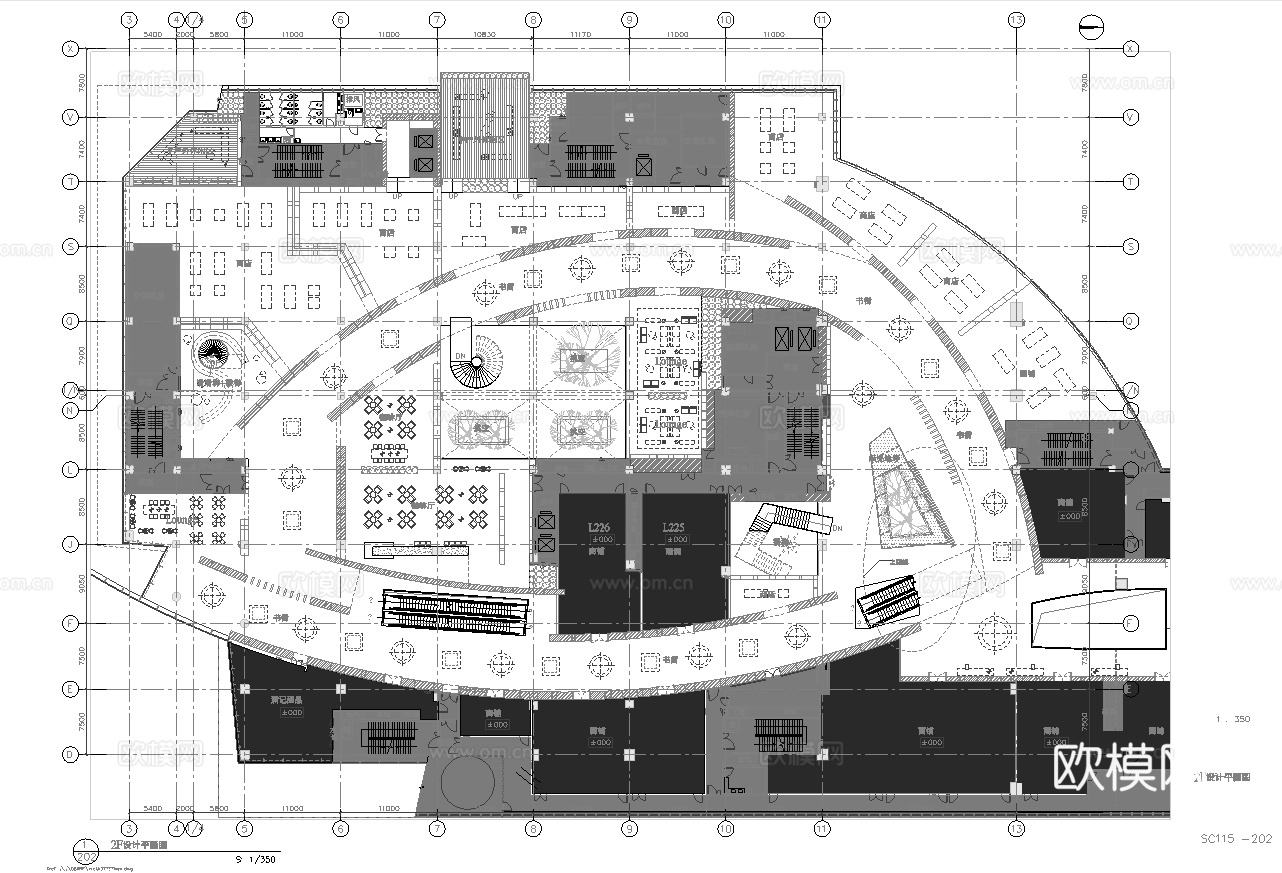 图书馆 书咖 最新全套施工图设计cad施工图