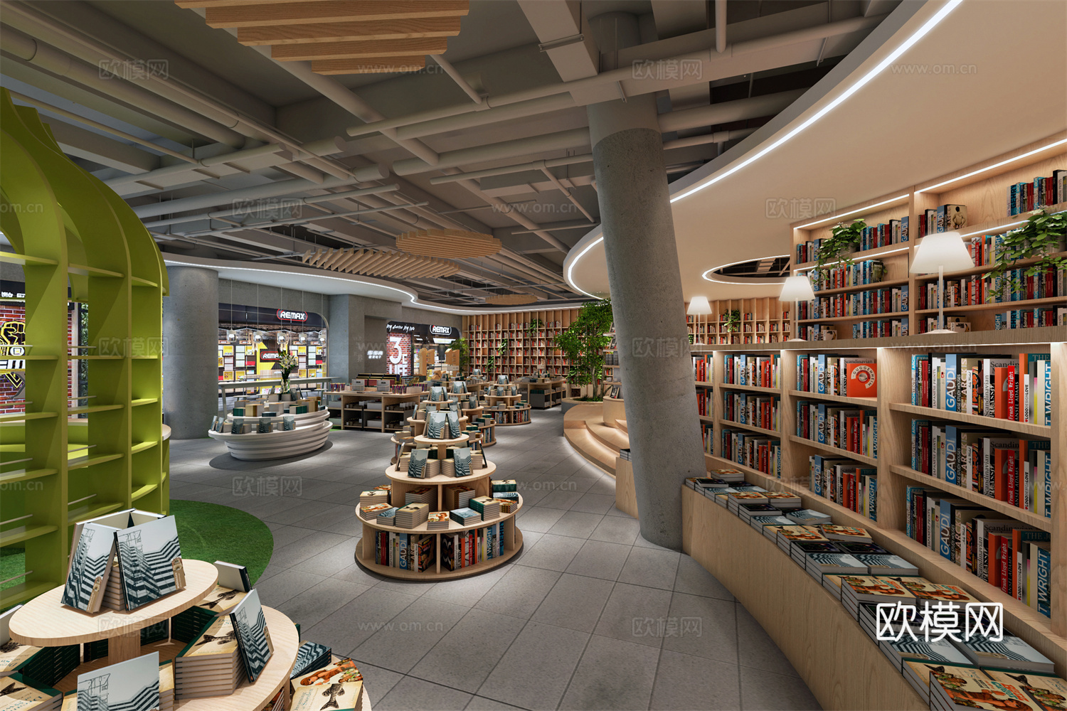 图书馆 书咖 最新全套施工图设计cad施工图