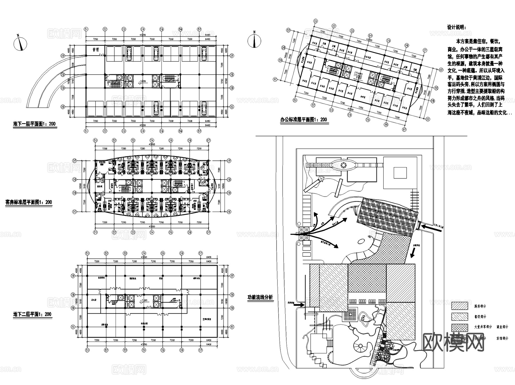 酒店宾馆规划建筑CAD施工图集cad施工图