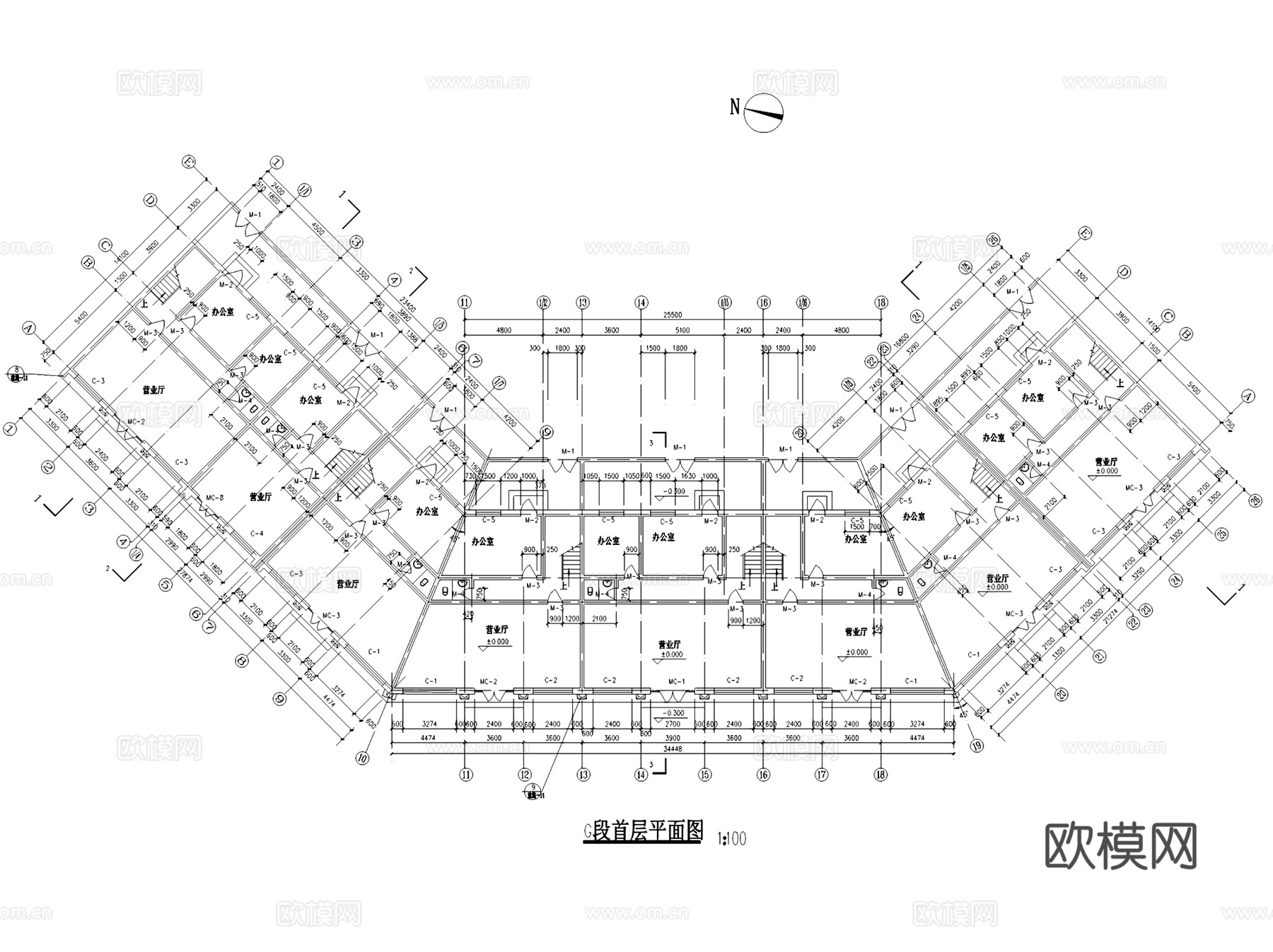 仿古商业街建筑CAD施工图集cad施工图