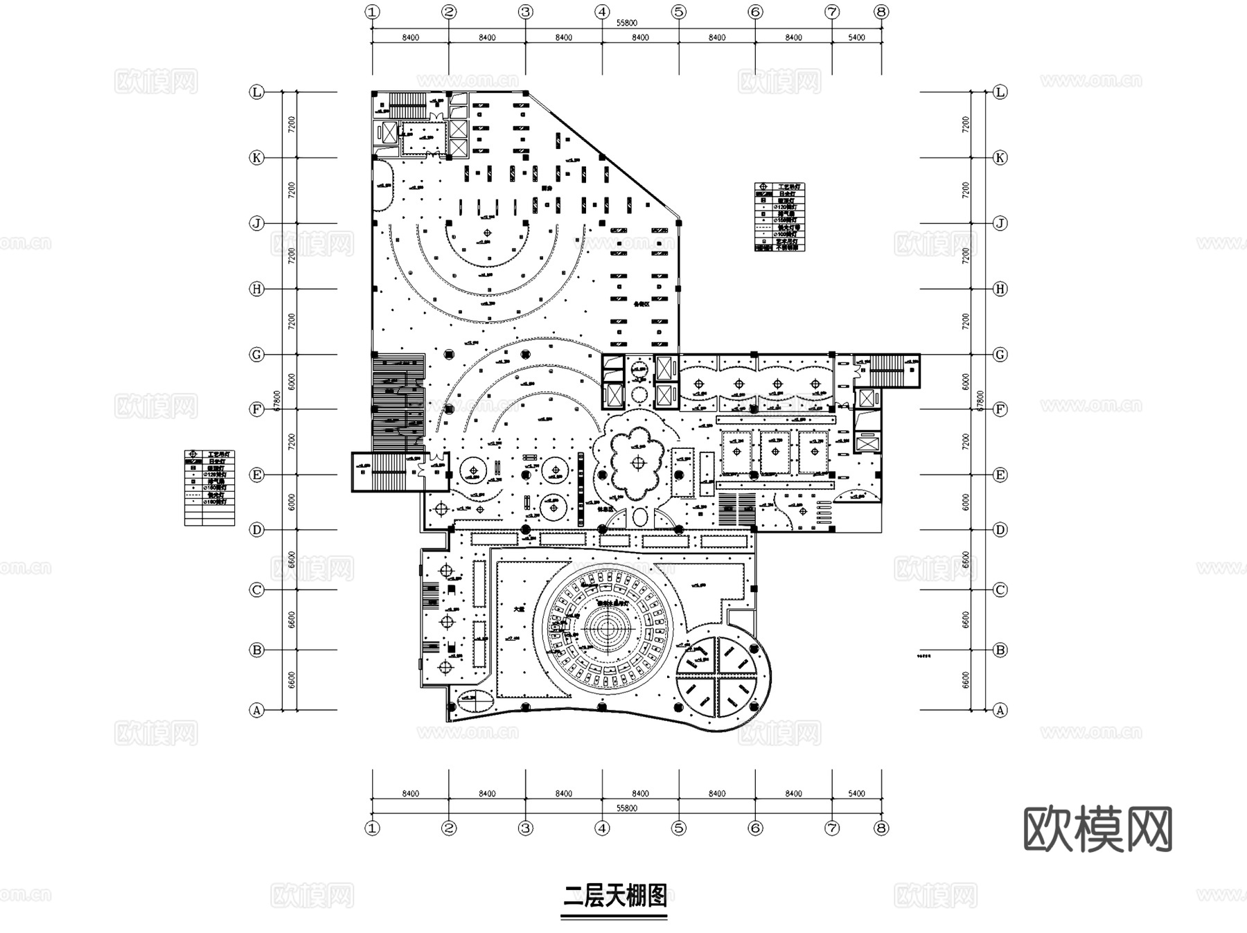酒店公区室内装饰CAD施工图集cad施工图