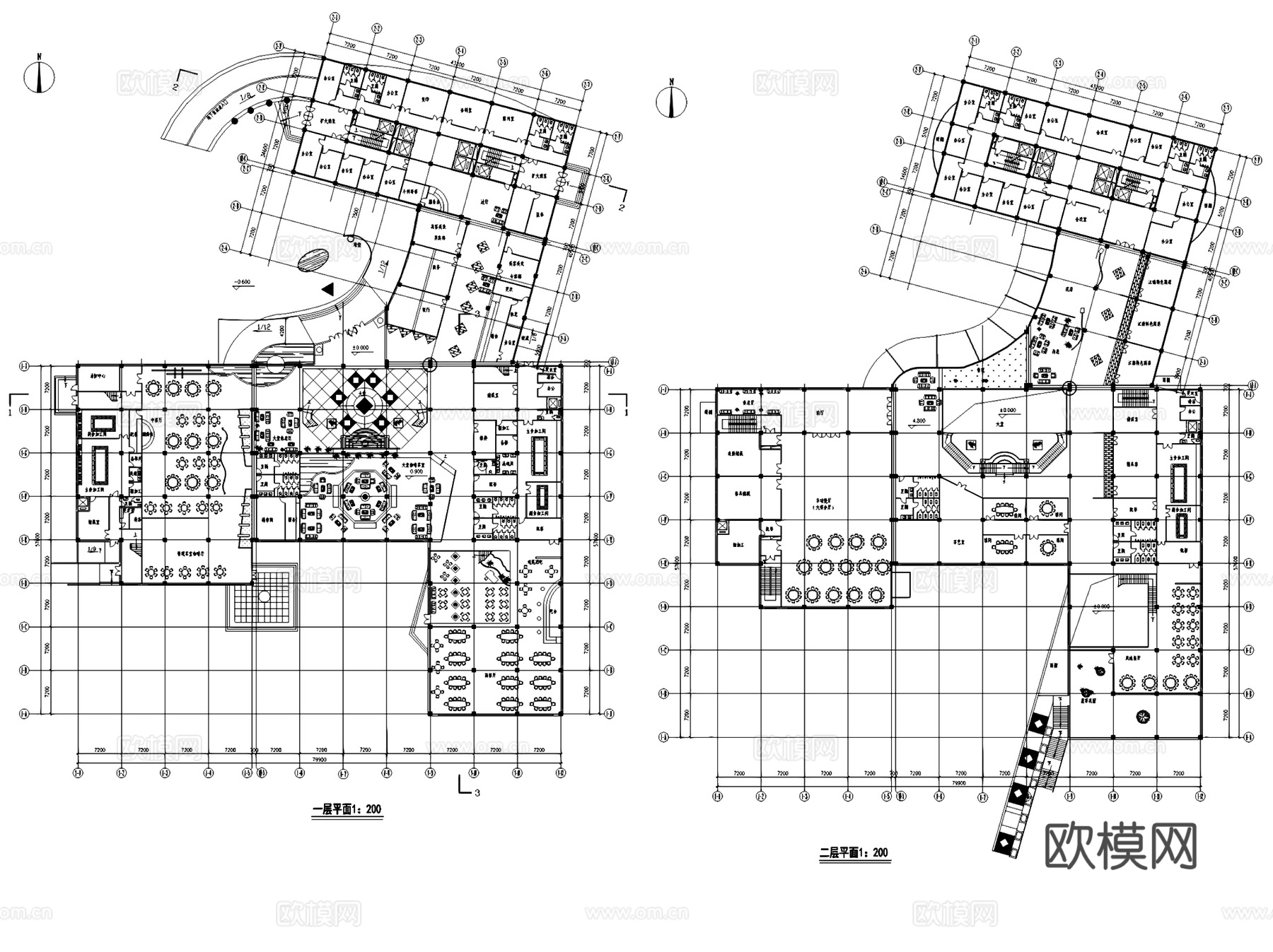 酒店宾馆规划建筑CAD施工图集cad施工图