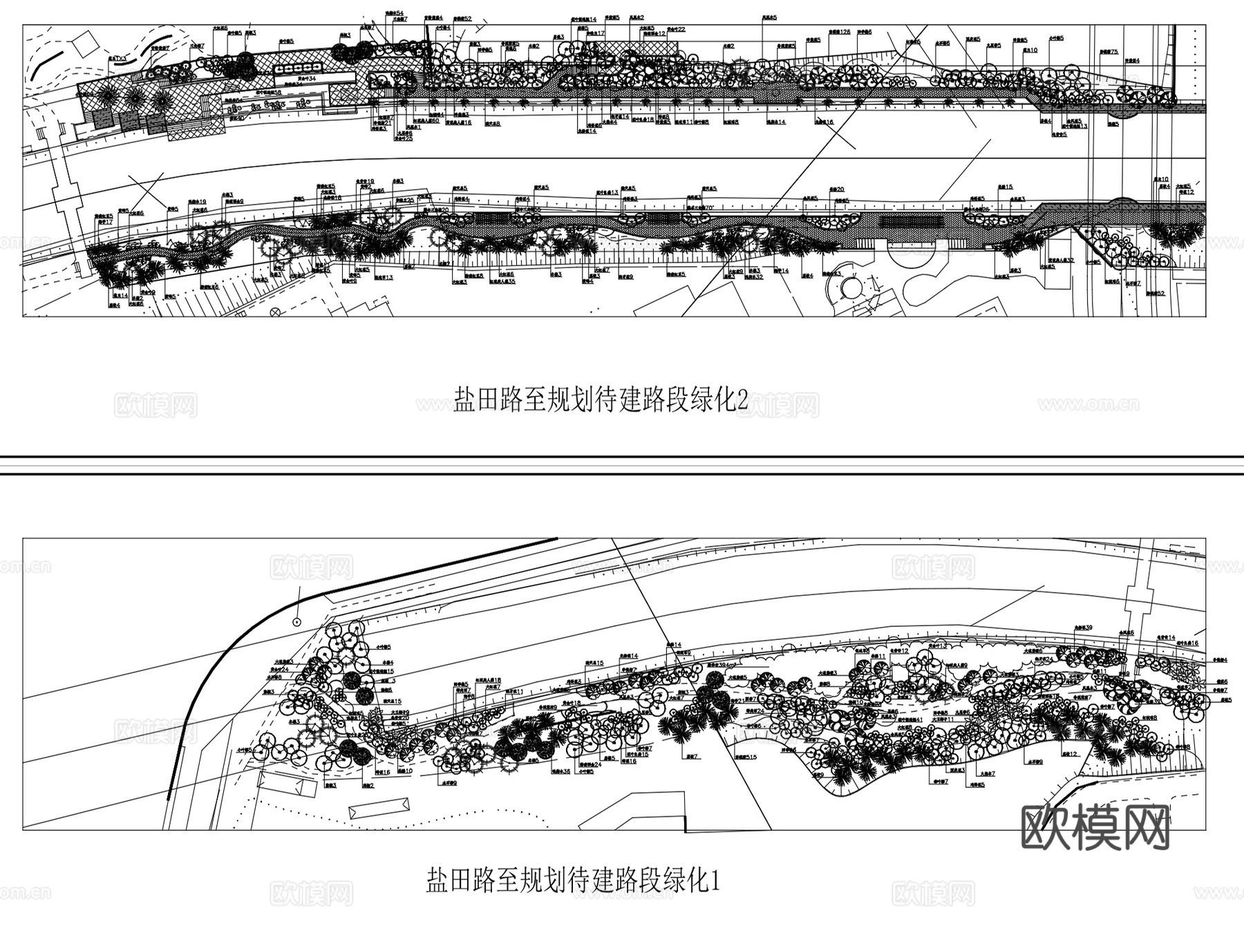 滨水河道治理绿化景观CAD施工图集cad施工图