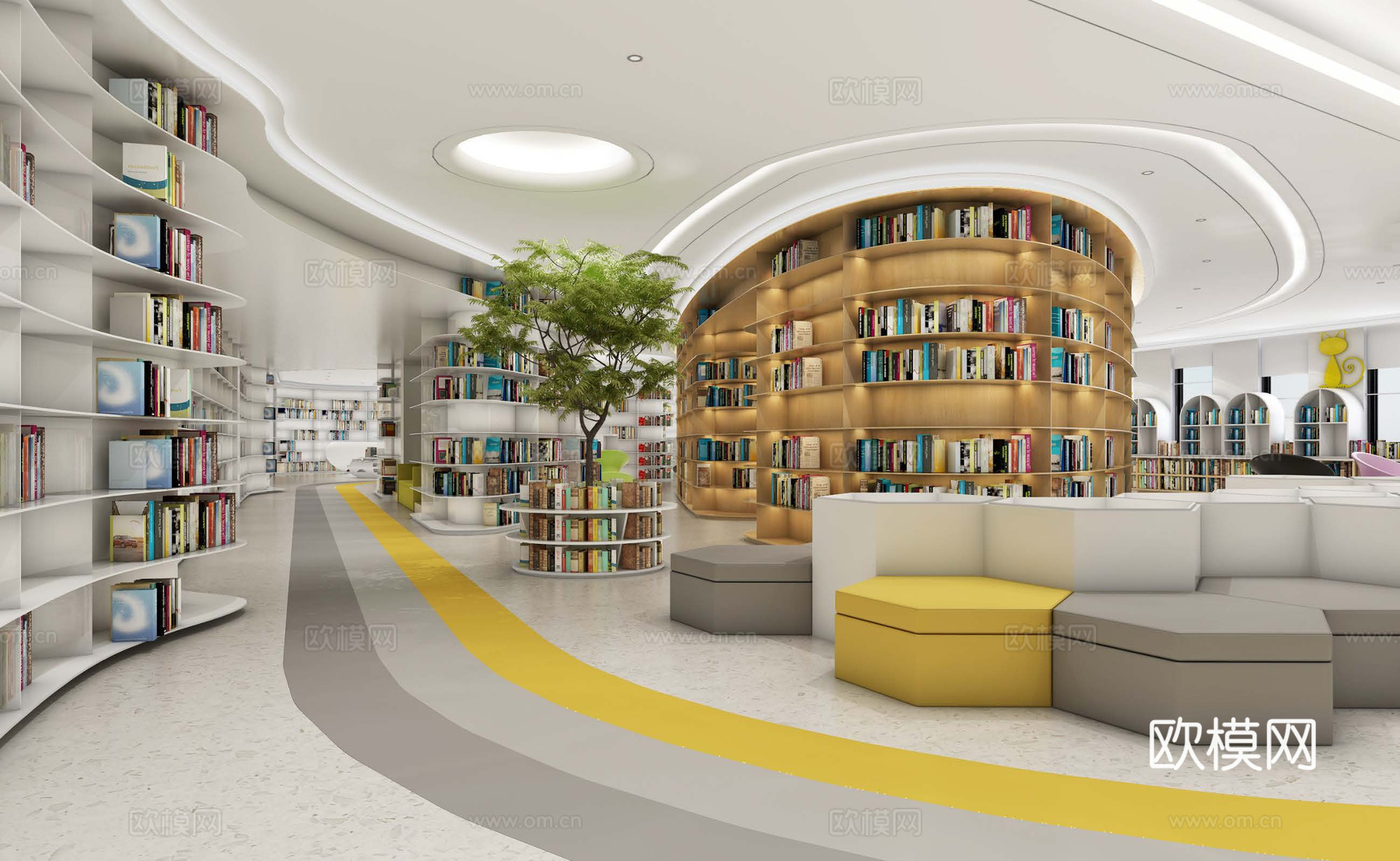 图书馆 书咖 最新全套施工图设计cad施工图