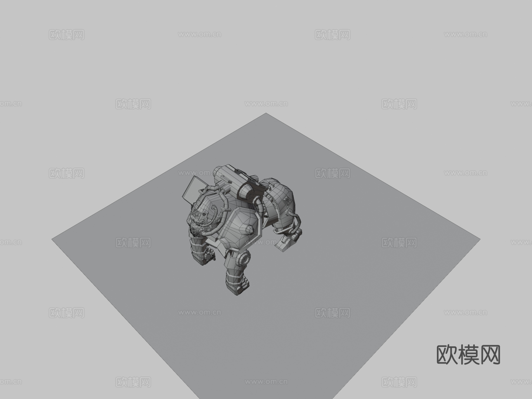 GR003  大猩猩赛博格3d模型下载（渲染图3）