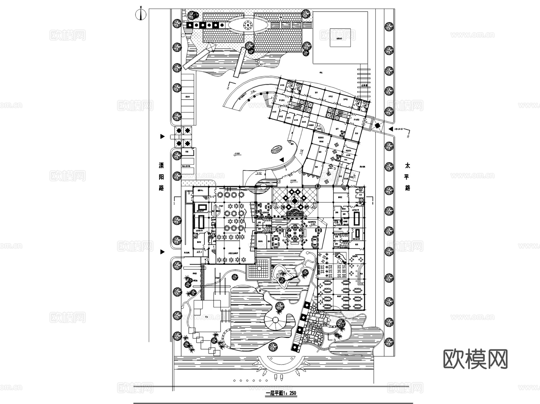 酒店宾馆规划建筑CAD施工图集cad施工图