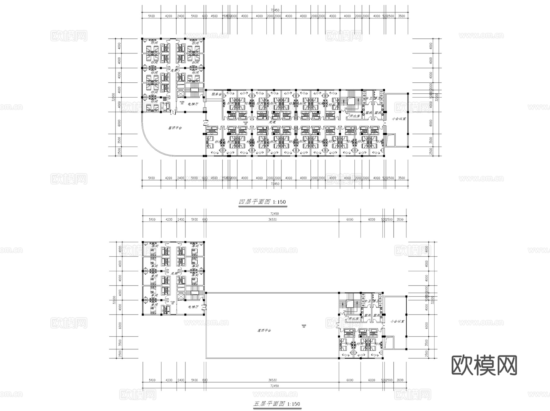 风云大酒店建筑CAD施工图集cad施工图