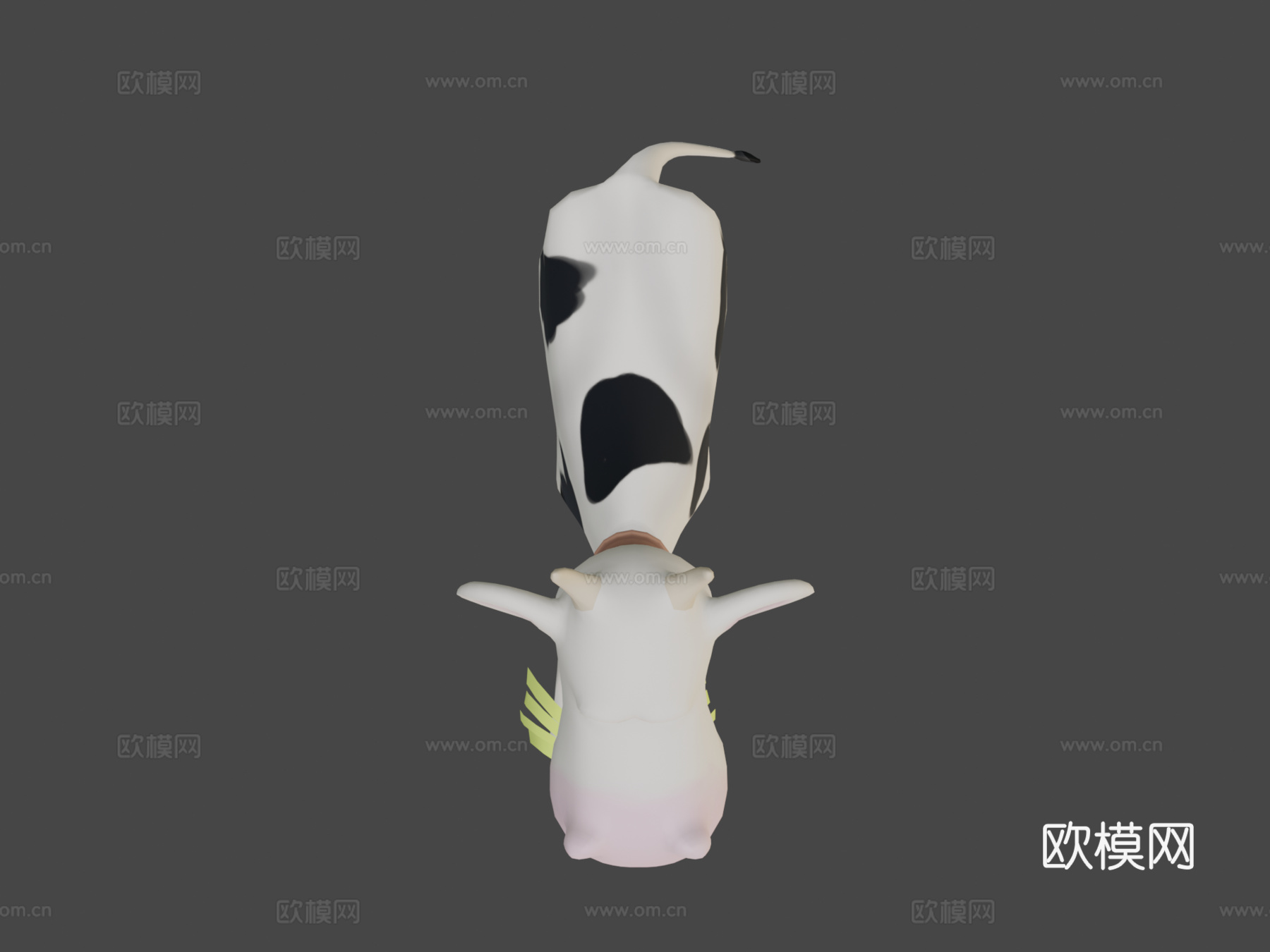 卡通奶牛3d模型下载（渲染图5）