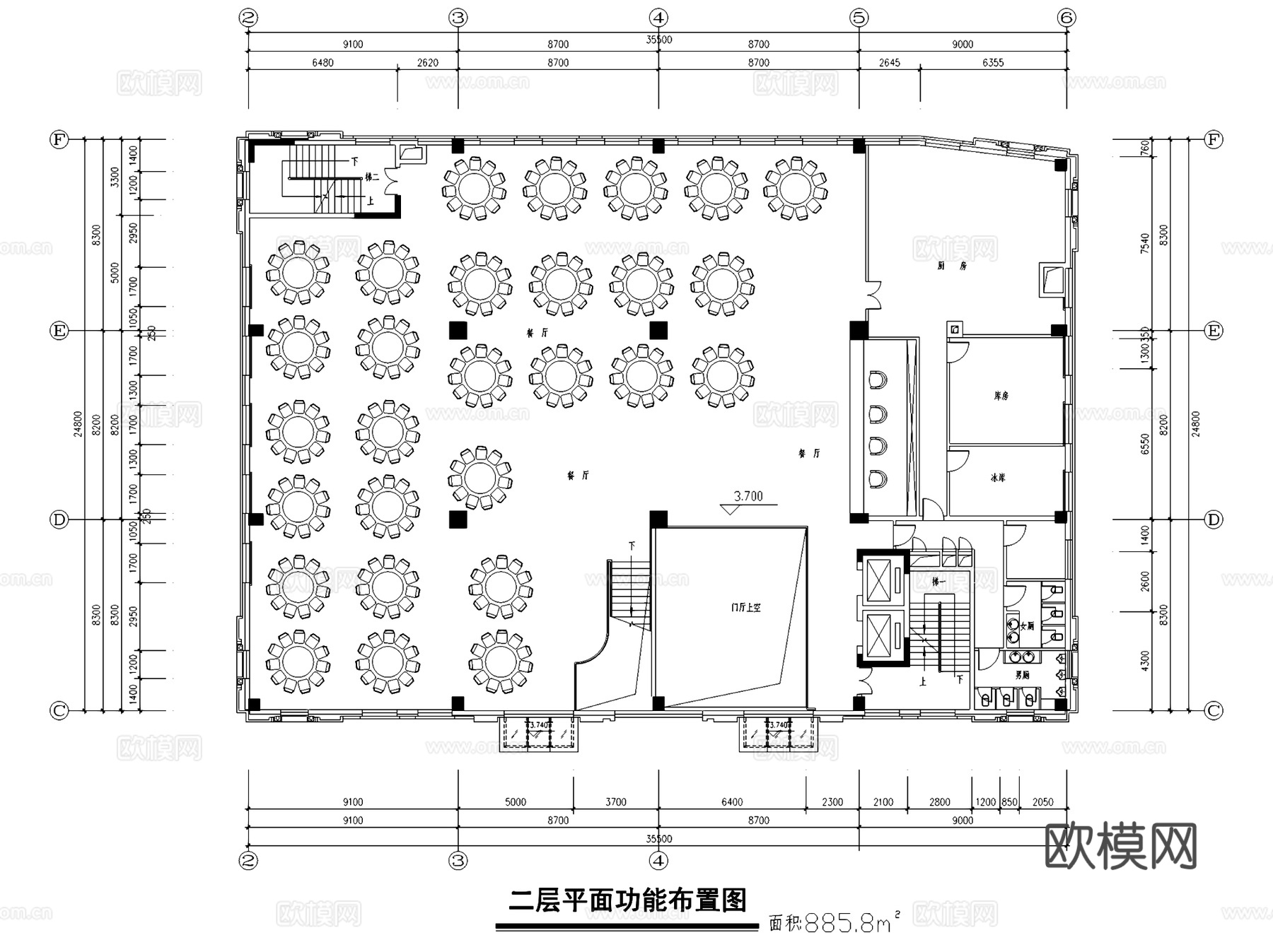 酒店建筑平面图CAD施工图cad施工图