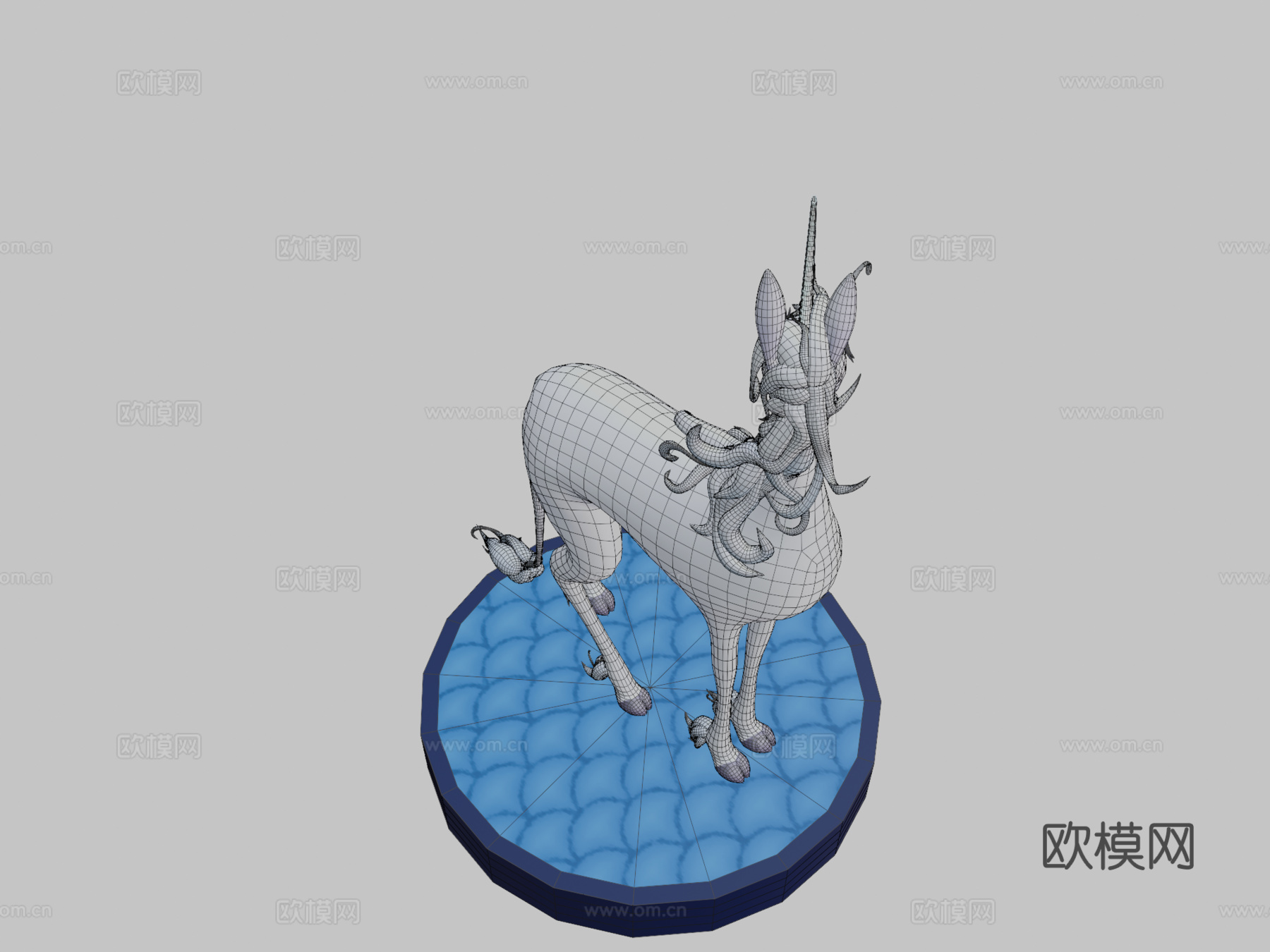 最后的独角兽3d模型下载（渲染图2）