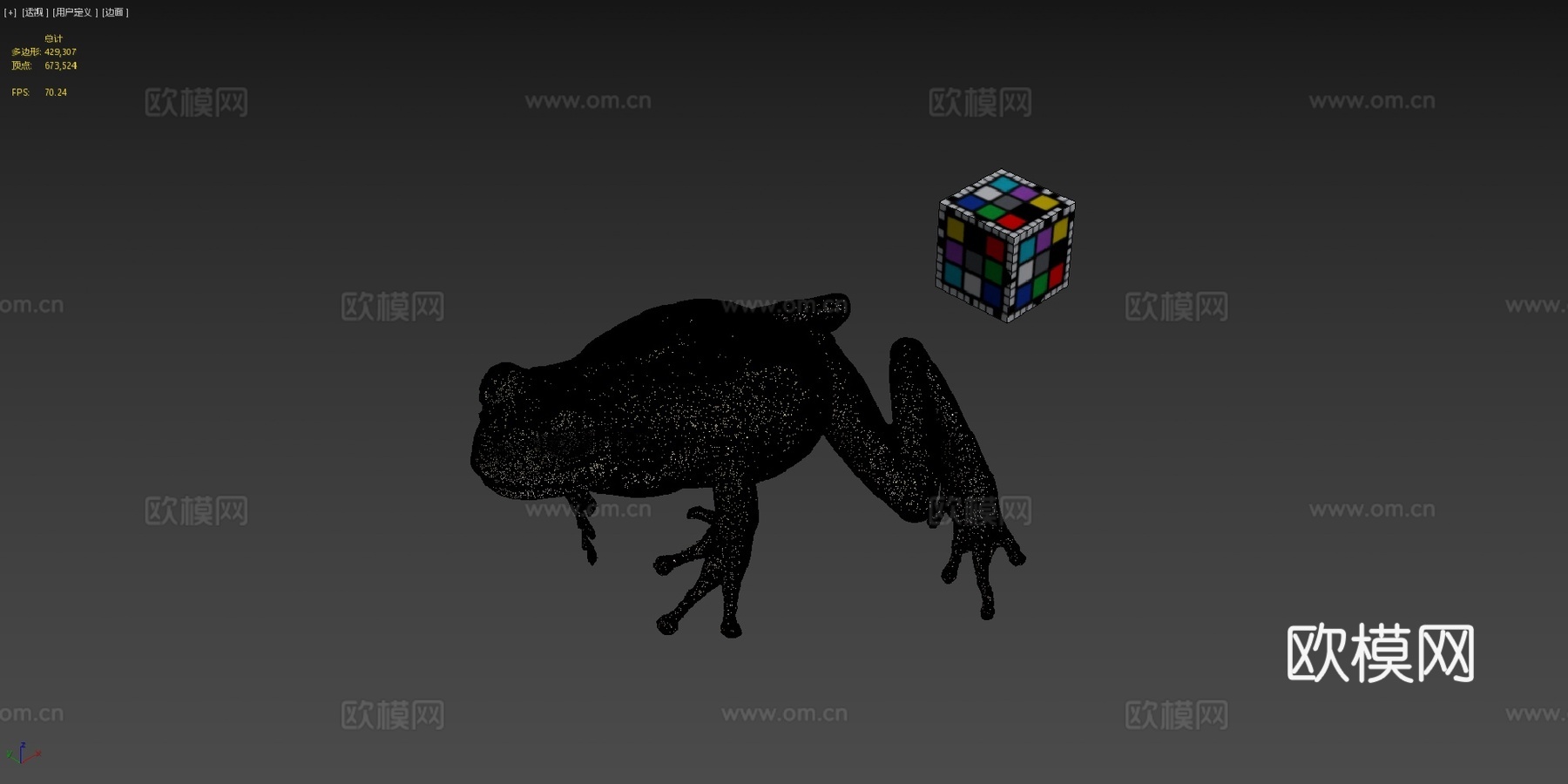 知识共享零 日本雨蛙  日本树蛙日本树蛙属3d模型下载（渲染图4）