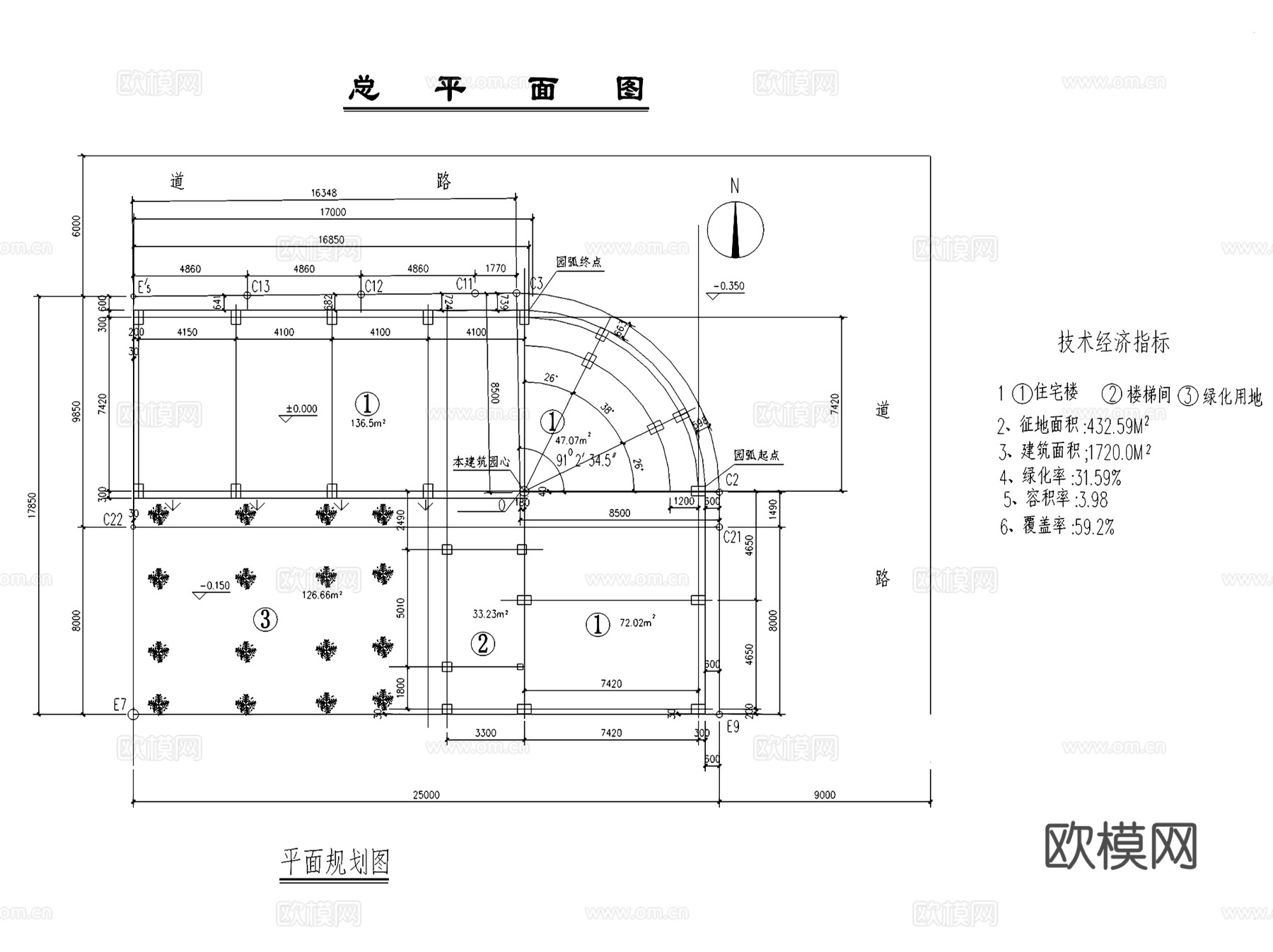 欧式商住建筑CAD施工图集cad施工图cad施工图