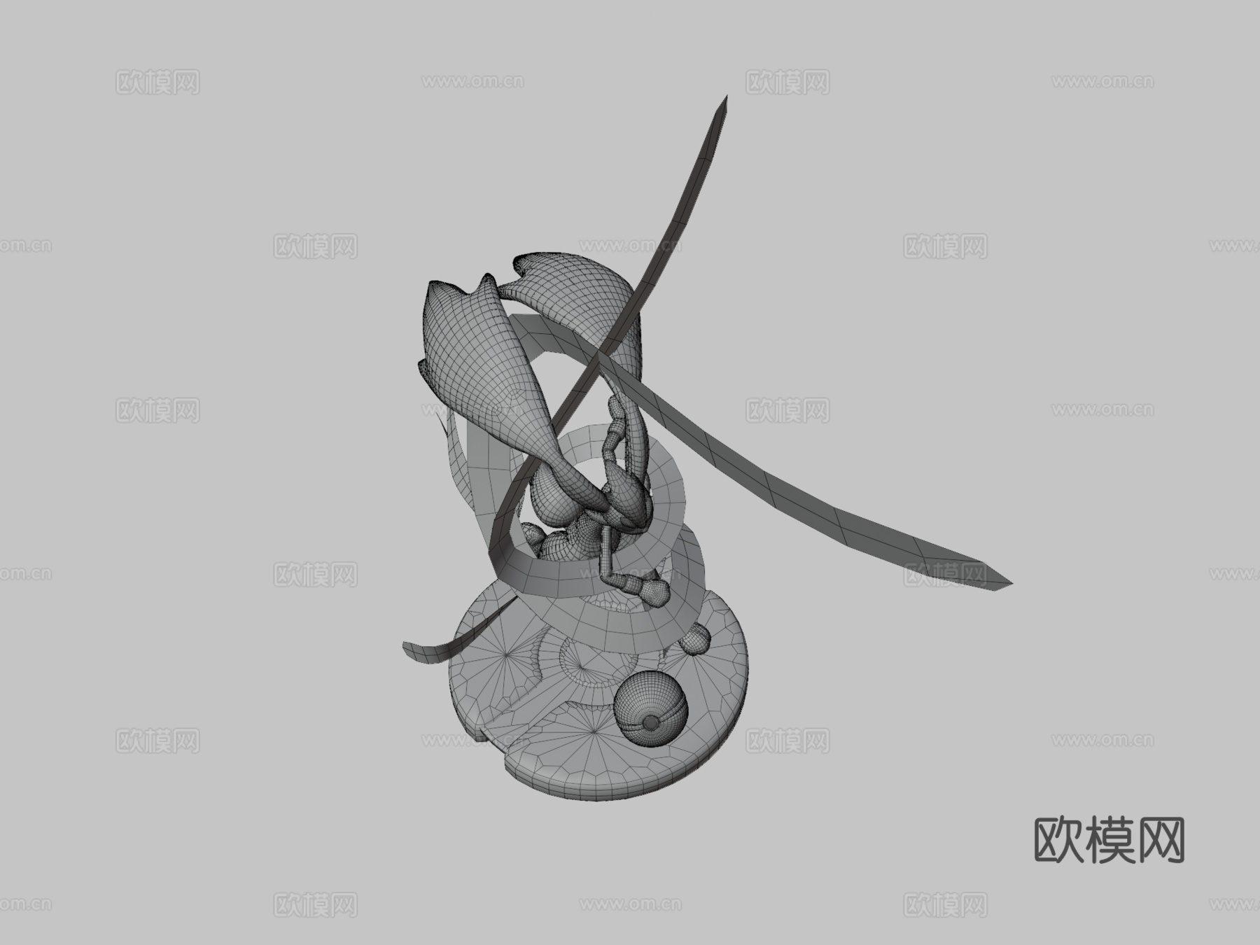 闪焰王牌 x 长耳兔融合3d模型下载（渲染图3）