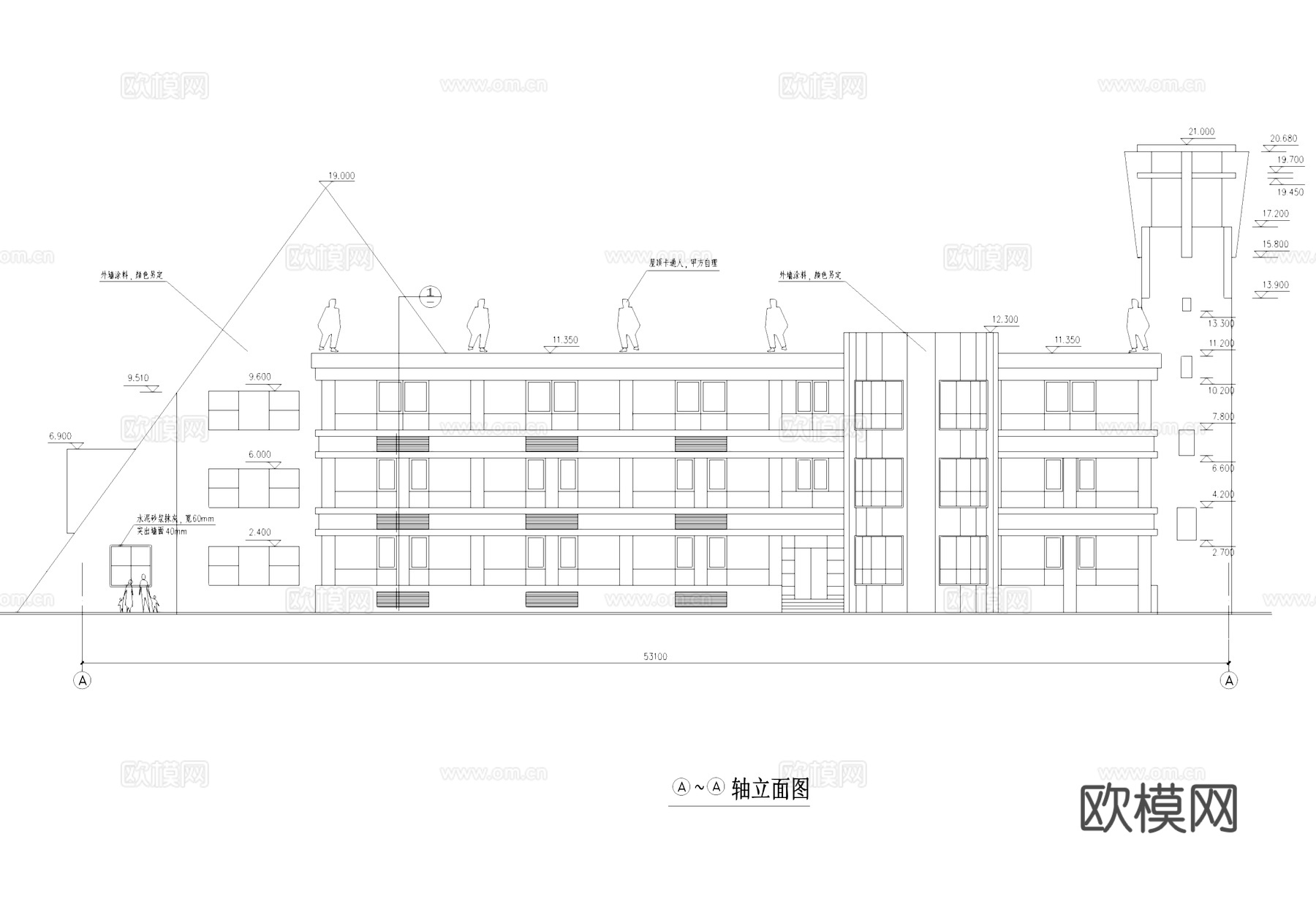 新桥山水居社区幼儿园建筑CAD施工图整套cad施工图