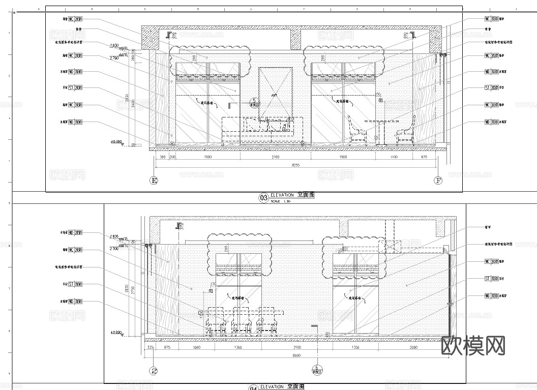 酒店大套房 最新全套施工图设计cad施工图