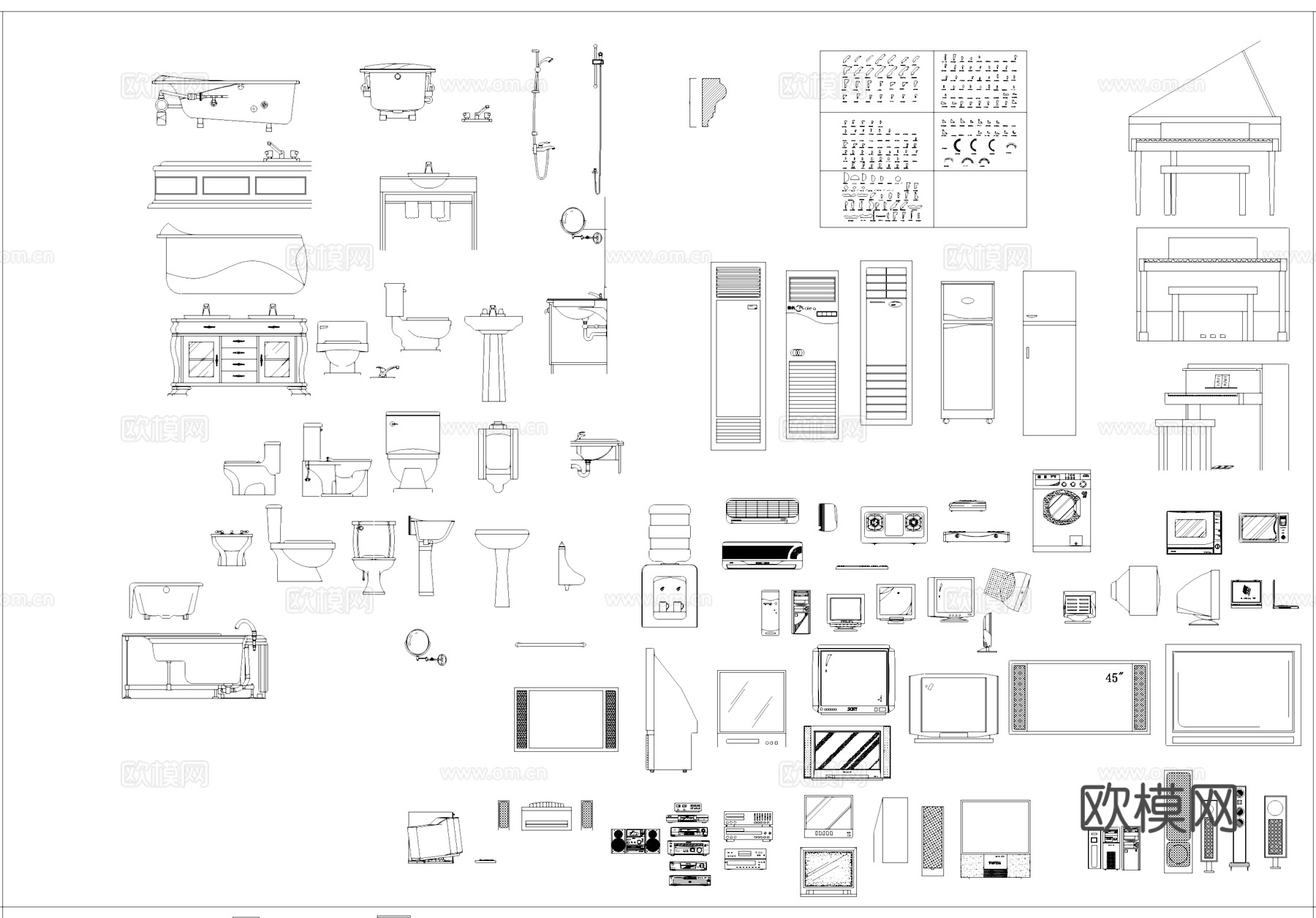 常用工装综合图库CADcad施工图