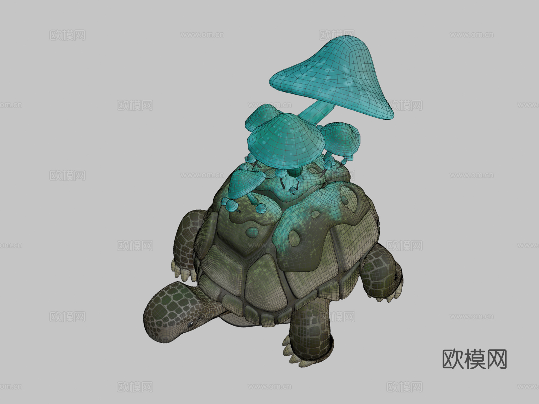 龟蘑菇3d模型下载（渲染图2）