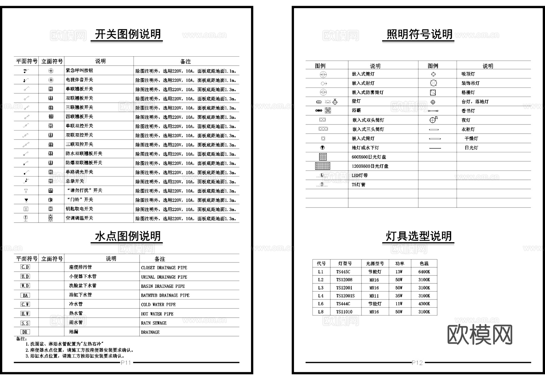 标准制图编制图例标识索引线形CAD图库cad施工图