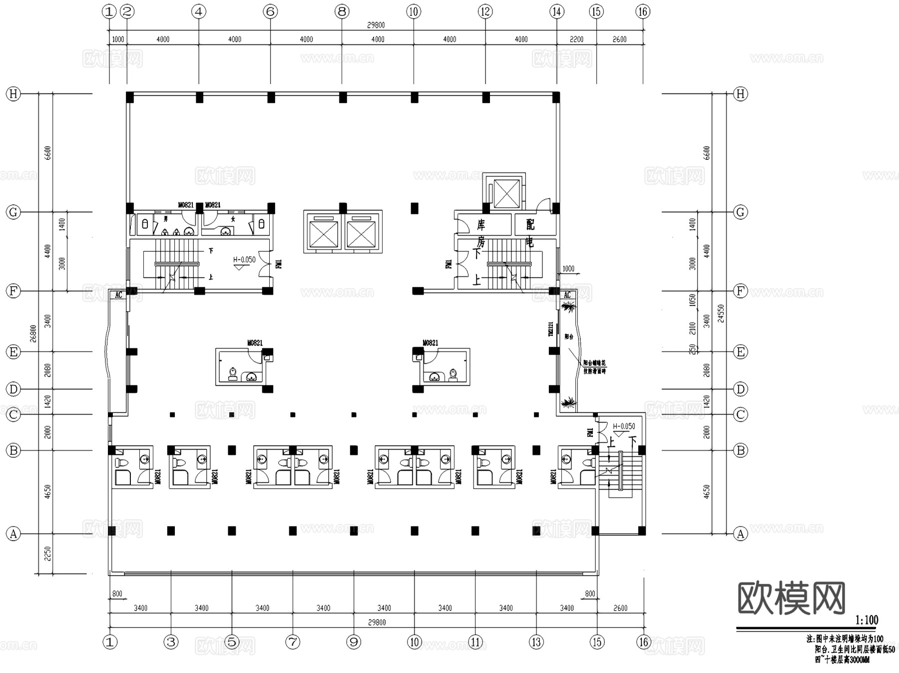 壮安酒店大厦建筑CAD施工图集cad施工图