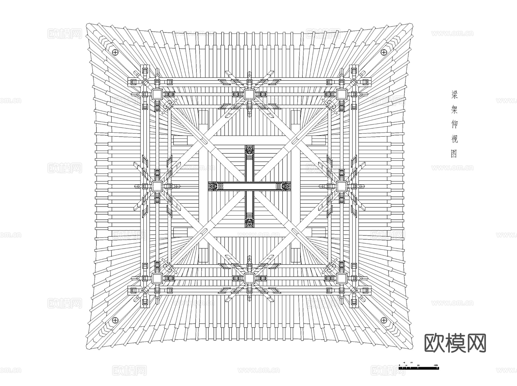 钟楼古建筑测绘CAD施工图集cad施工图