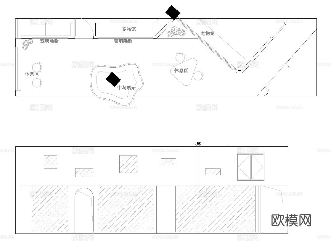 宠物店 最新全套施工图合集cad施工图