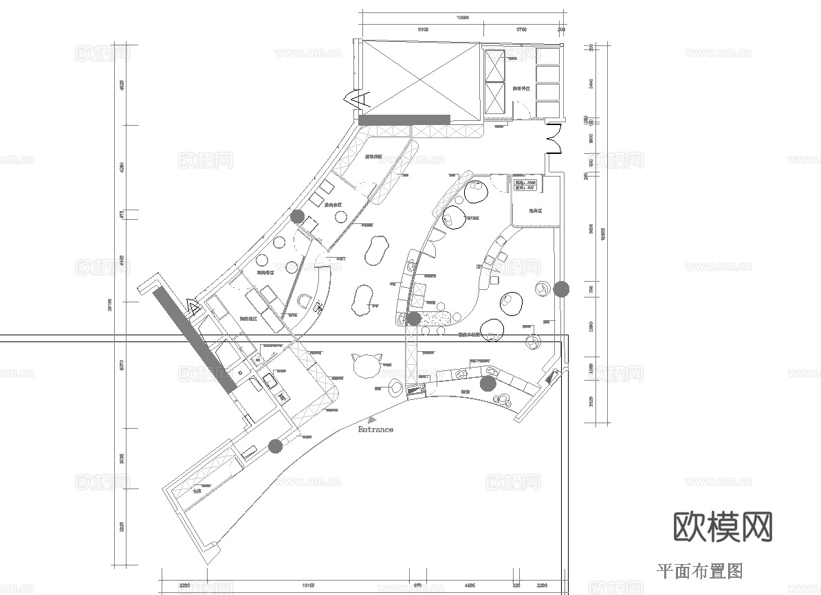宠物店 最新平面施工图合集cad施工图