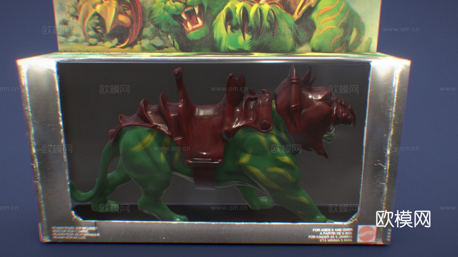 战斗猫与克林格  1982版本  可打印3d模型下载（渲染图1）