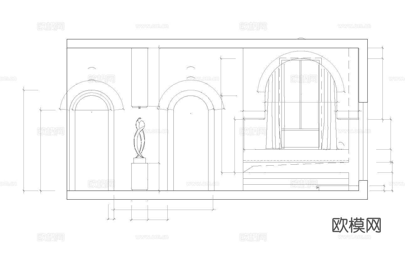 婚纱店 最新全套施工图设计cad施工图