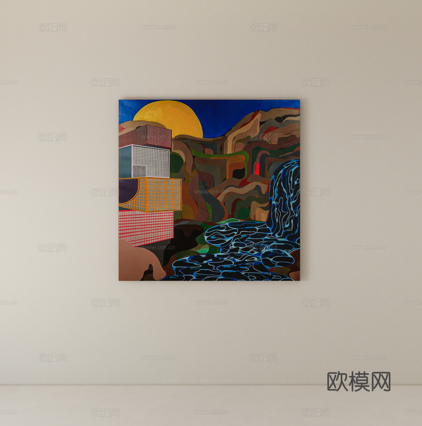 装饰画挂画su模型