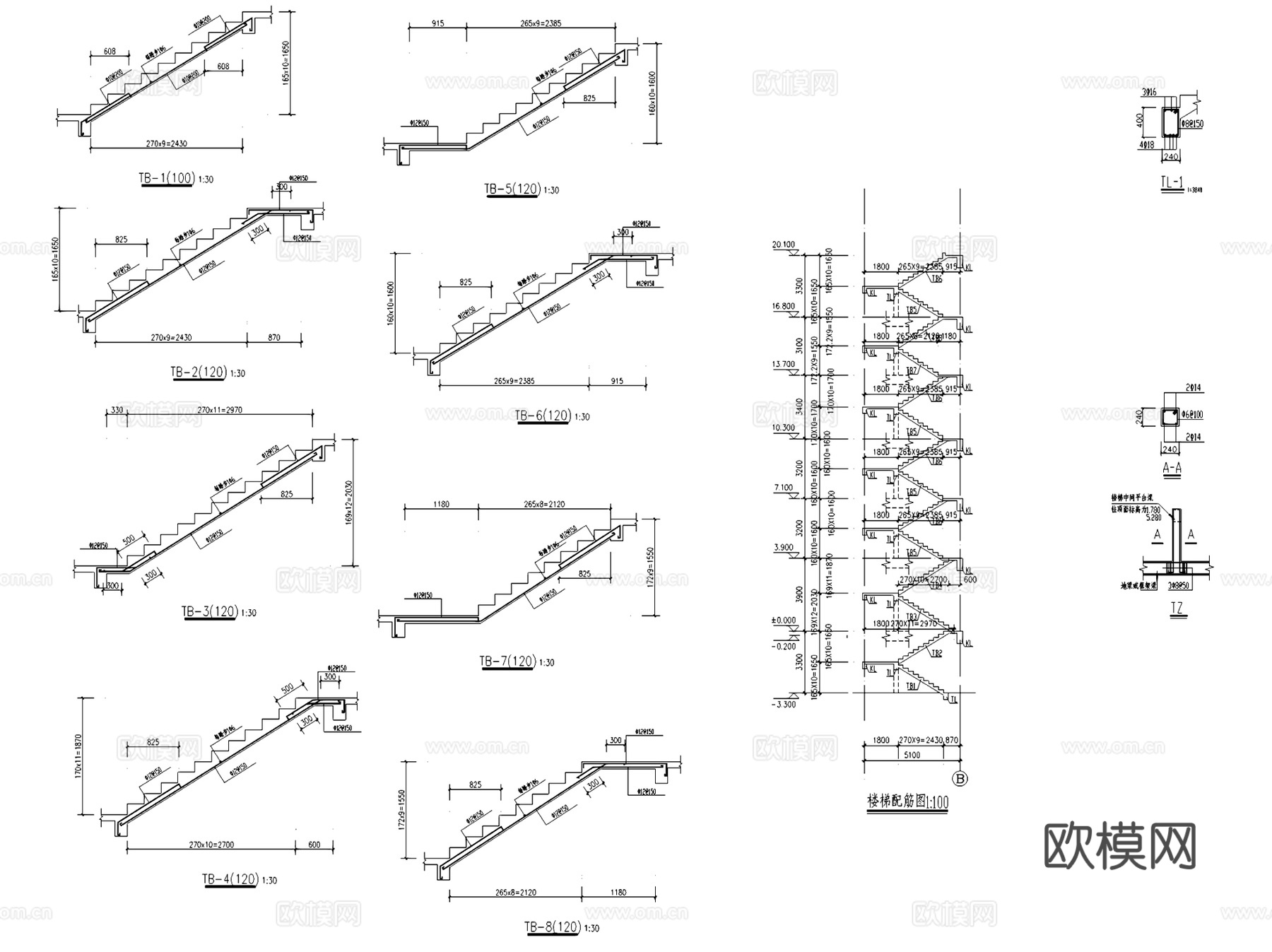 小型酒店宾馆建筑CAD施工图集cad施工图
