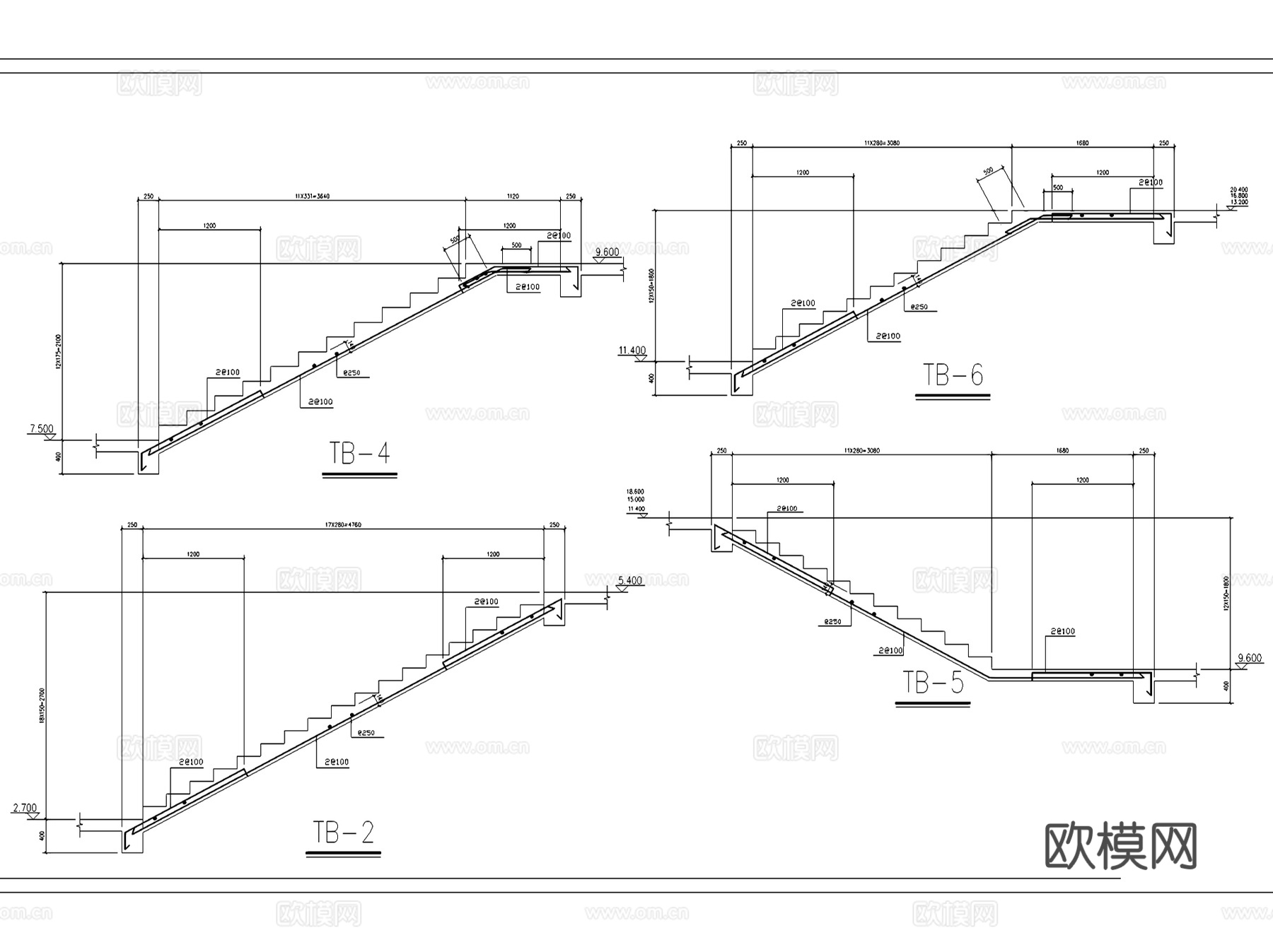 欧式商住建筑CAD施工图集cad施工图cad施工图