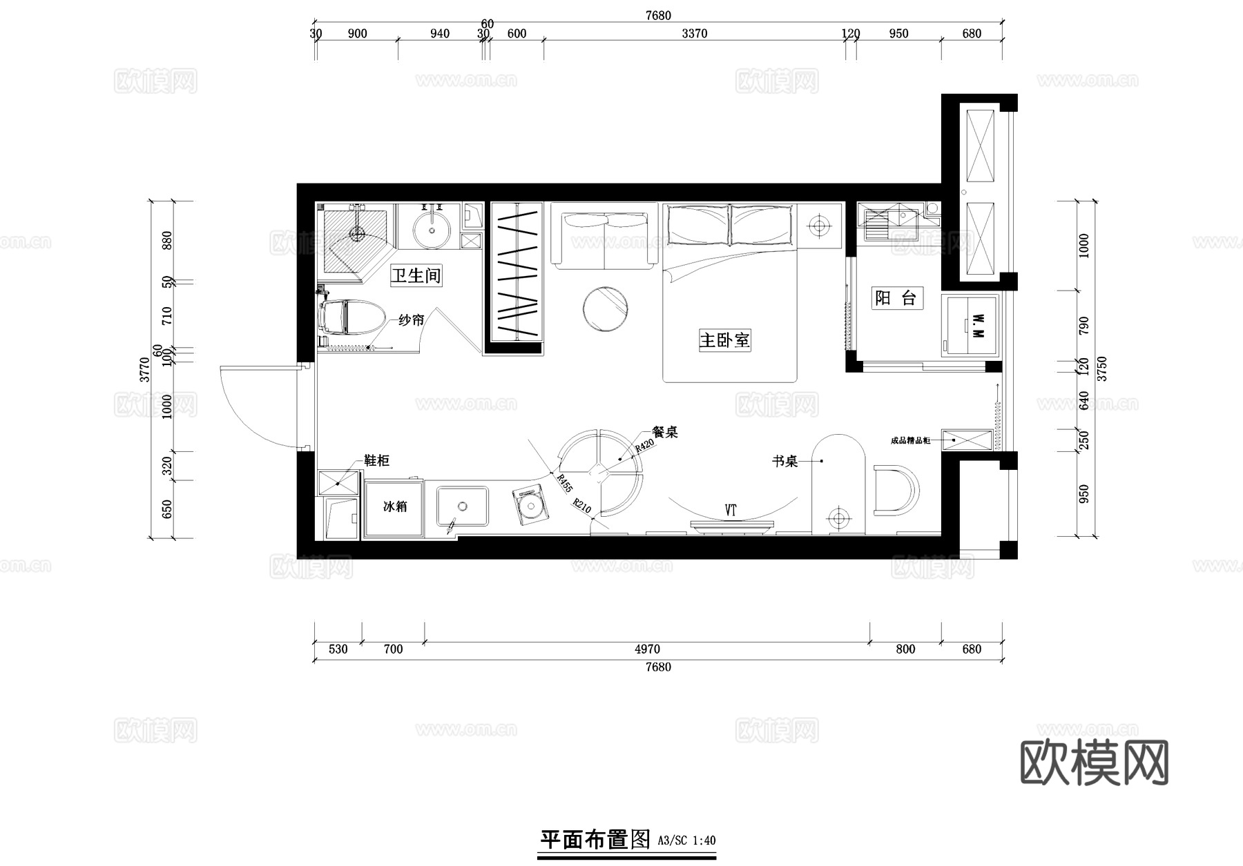 凯龙地产2#7单元样板房室内装饰CAD施工图整套cad施工图