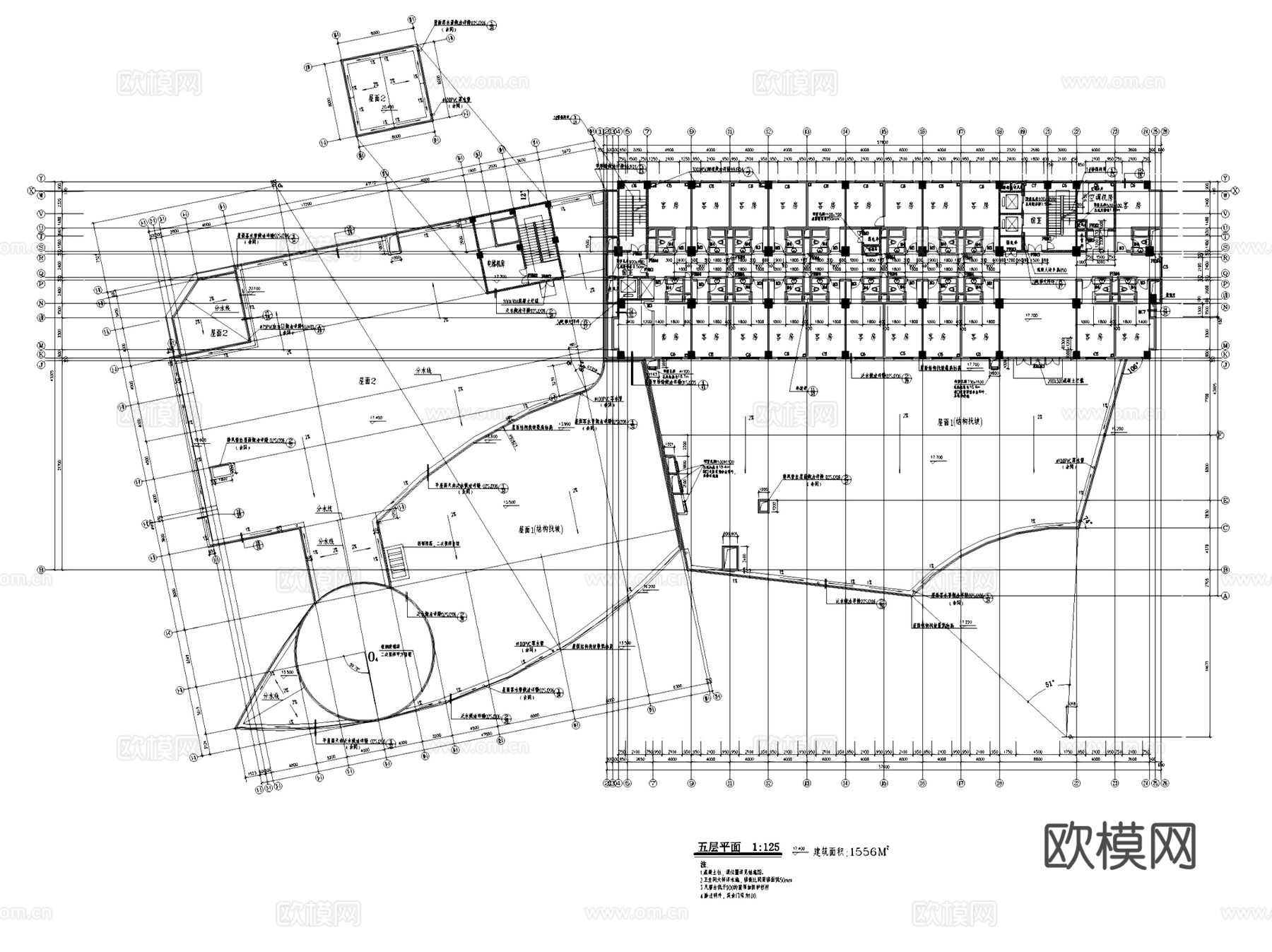 开原大酒店建筑CAD施工图集cad施工图