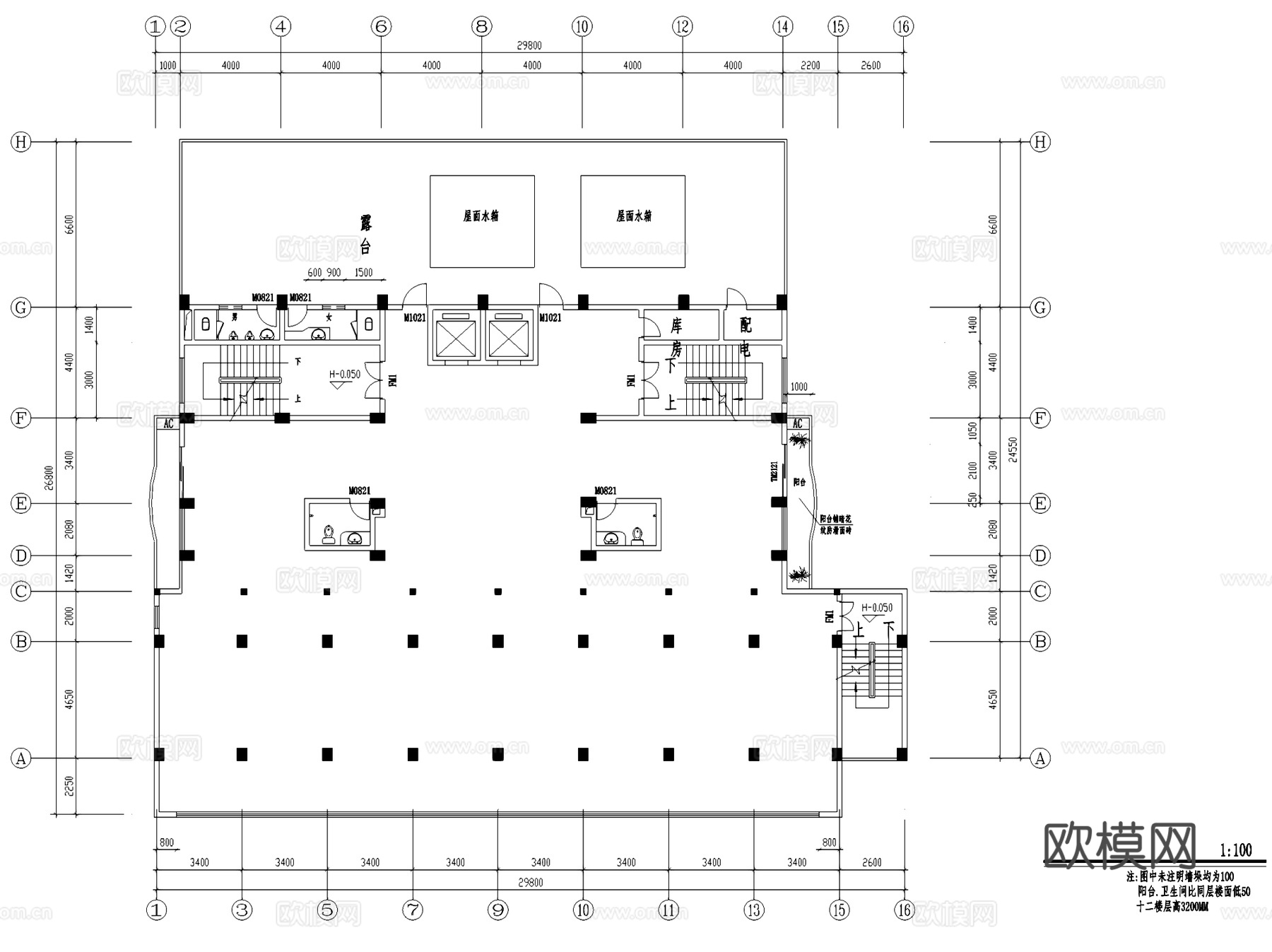 壮安酒店大厦建筑CAD施工图集cad施工图