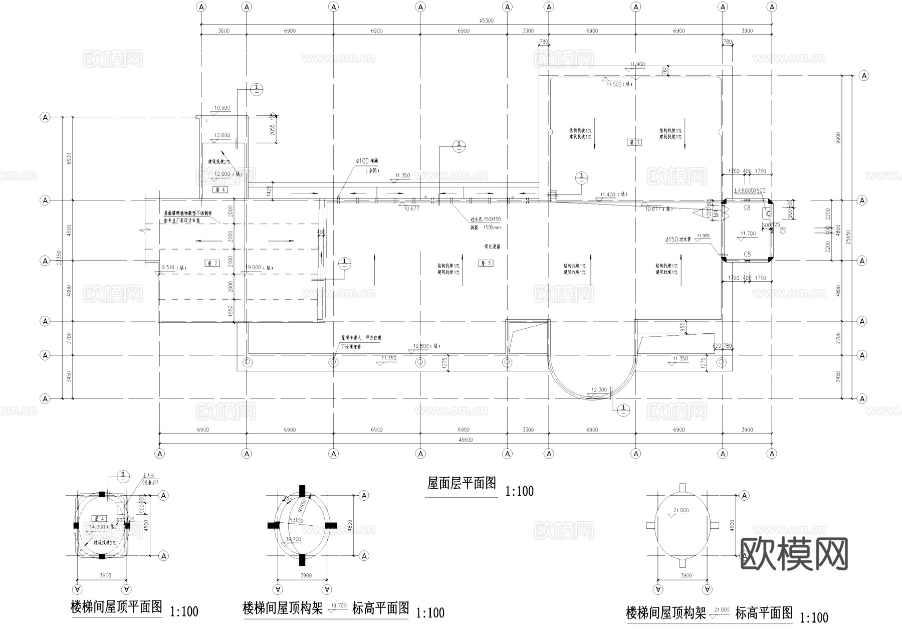 新桥山水居社区幼儿园建筑CAD施工图整套cad施工图