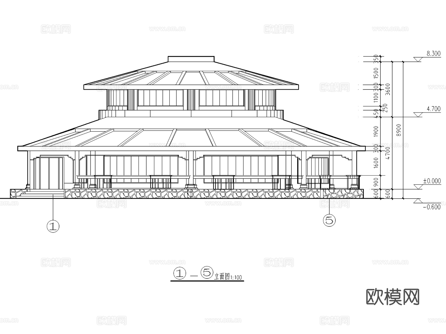 中餐厅餐馆建筑CAD施工图集cad施工图