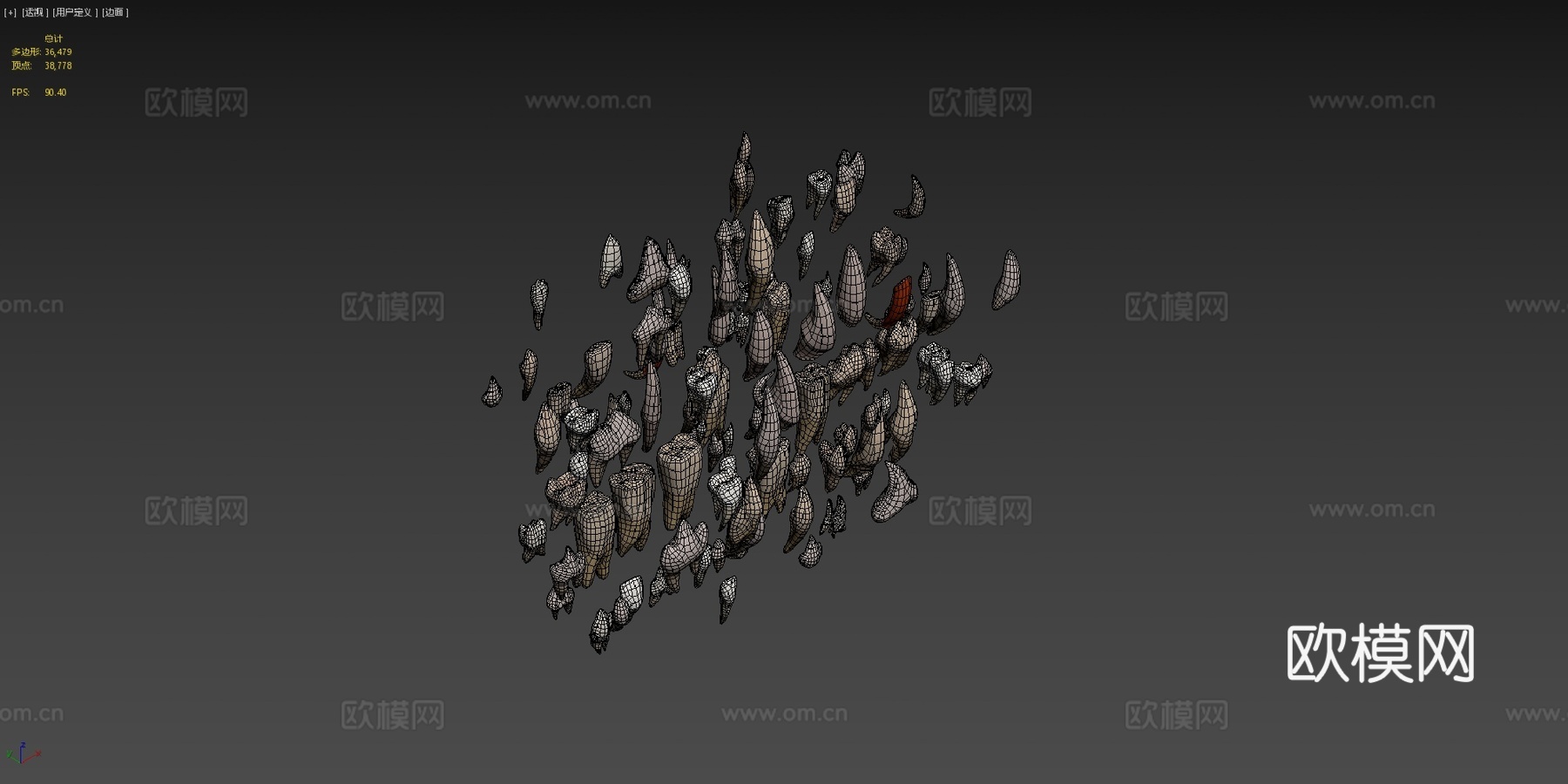 巨齿包3d模型下载（渲染图4）