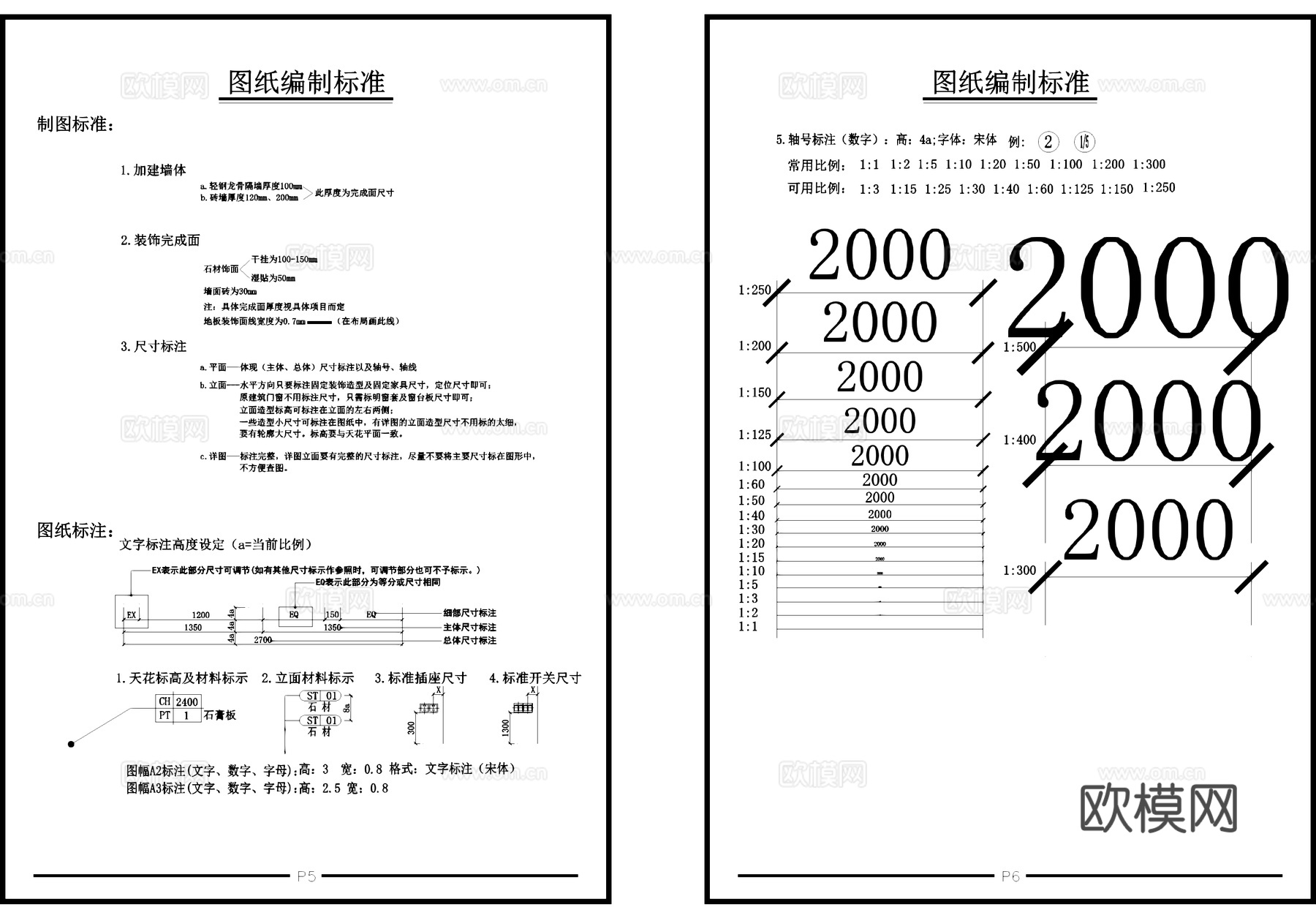 标准制图编制图例标识索引线形CAD图库cad施工图
