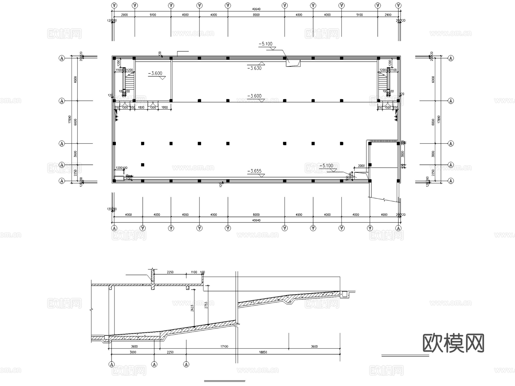 远乐邦辉会所建筑CAD施工图集cad施工图