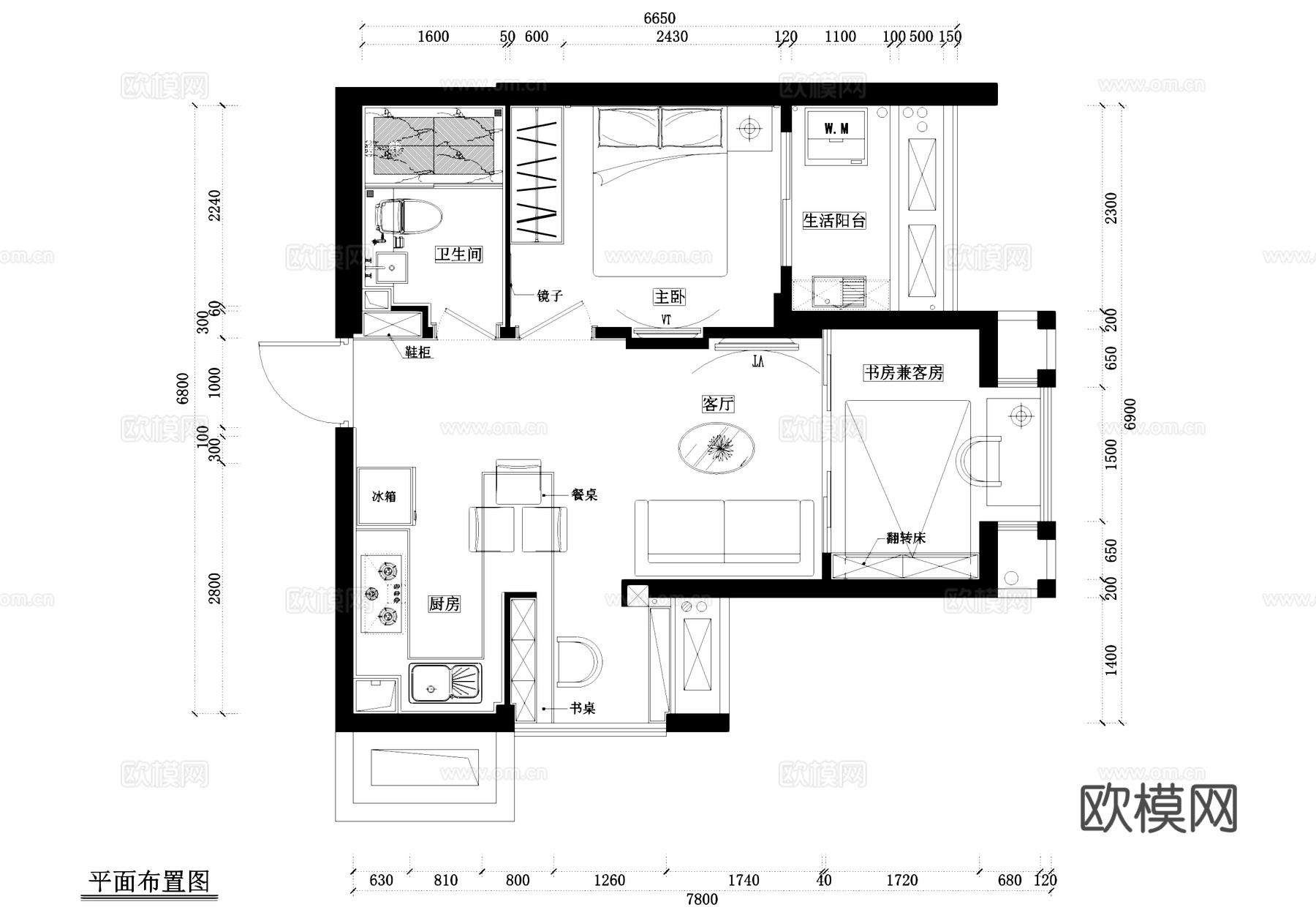 凯龙地产2#8单元样板房室内装饰CAD施工图整套cad施工图