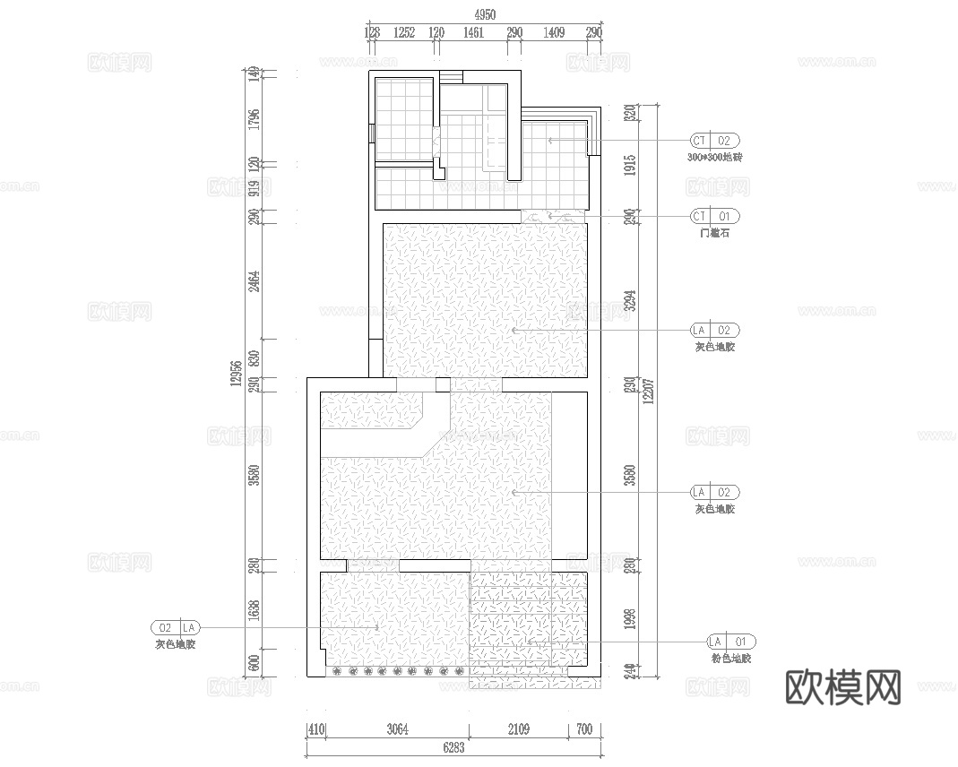 最新宠物店全套施工图设计cad施工图