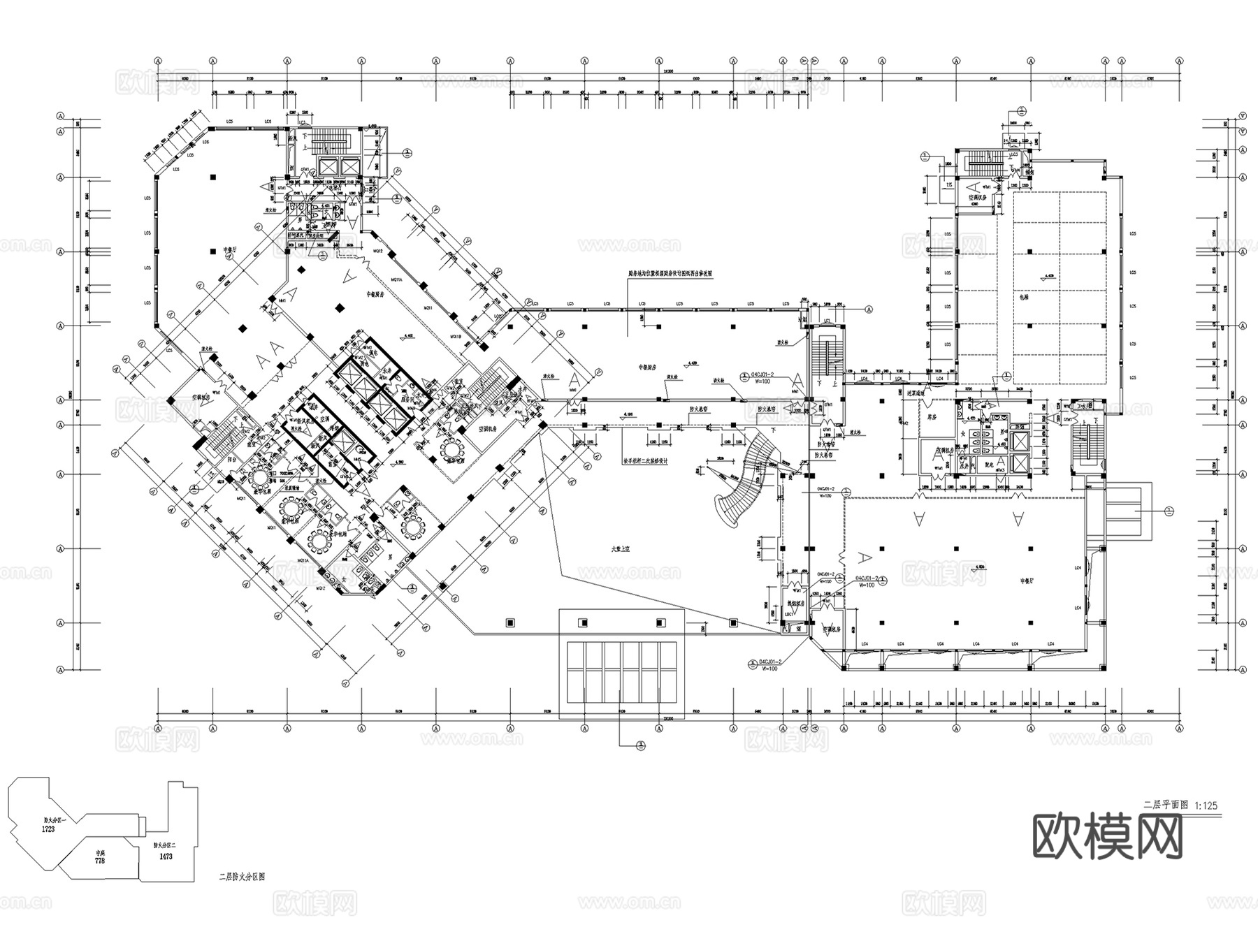 宁波华信国际大酒店建筑CAD施工图集cad施工图
