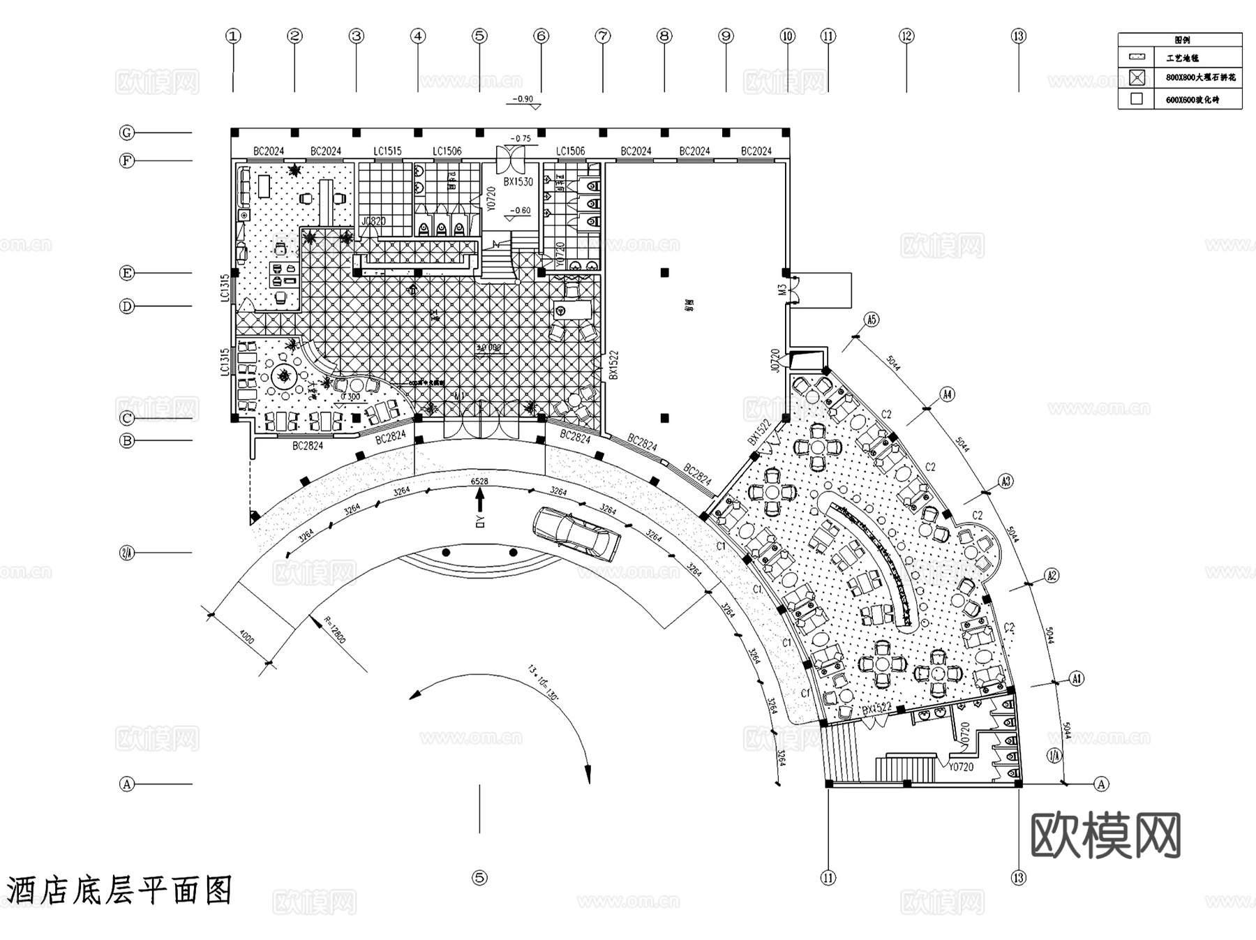 酒店装修设计室内CAD施工图集cad施工图