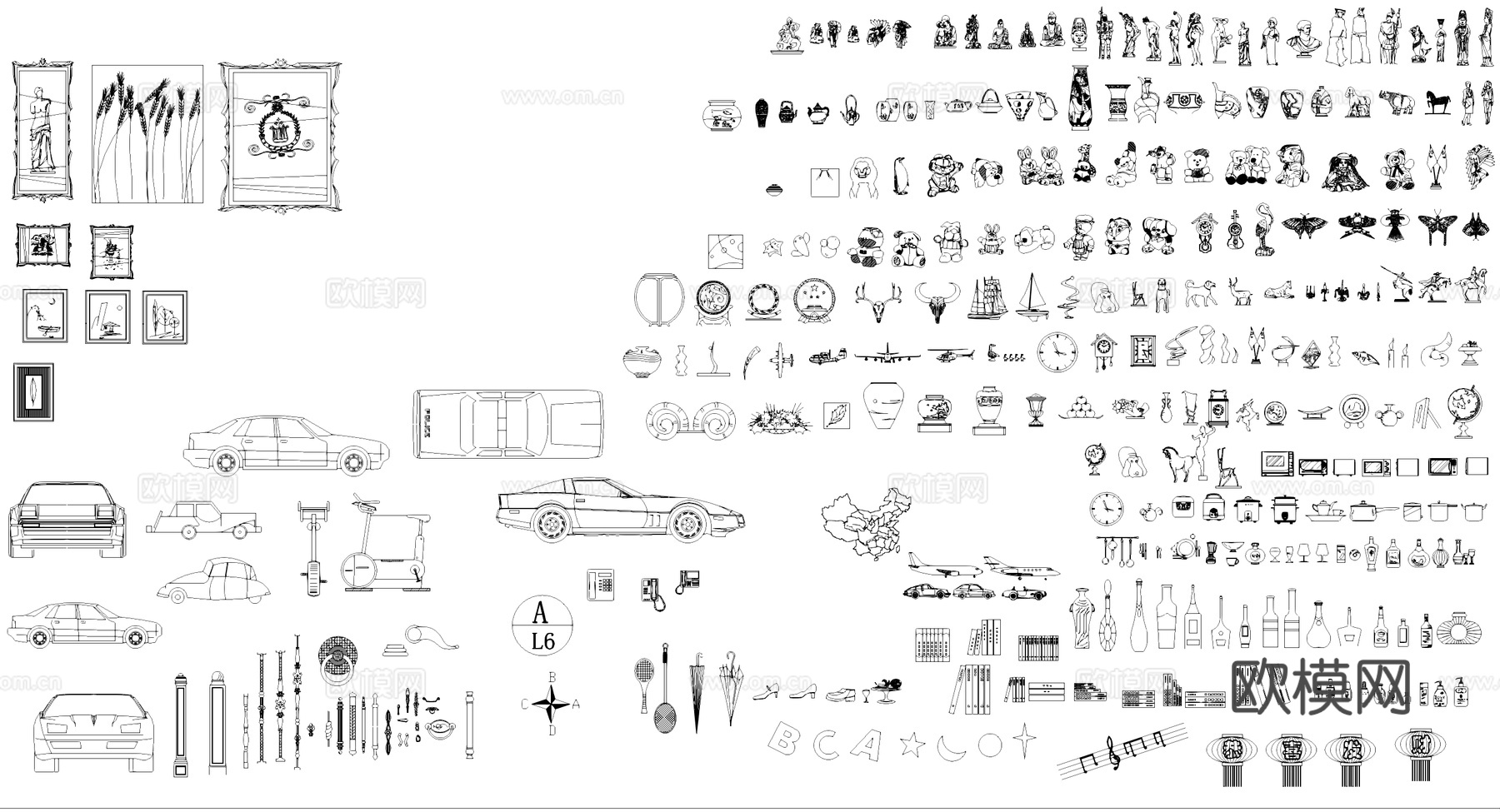 常用工装综合图库CADcad施工图