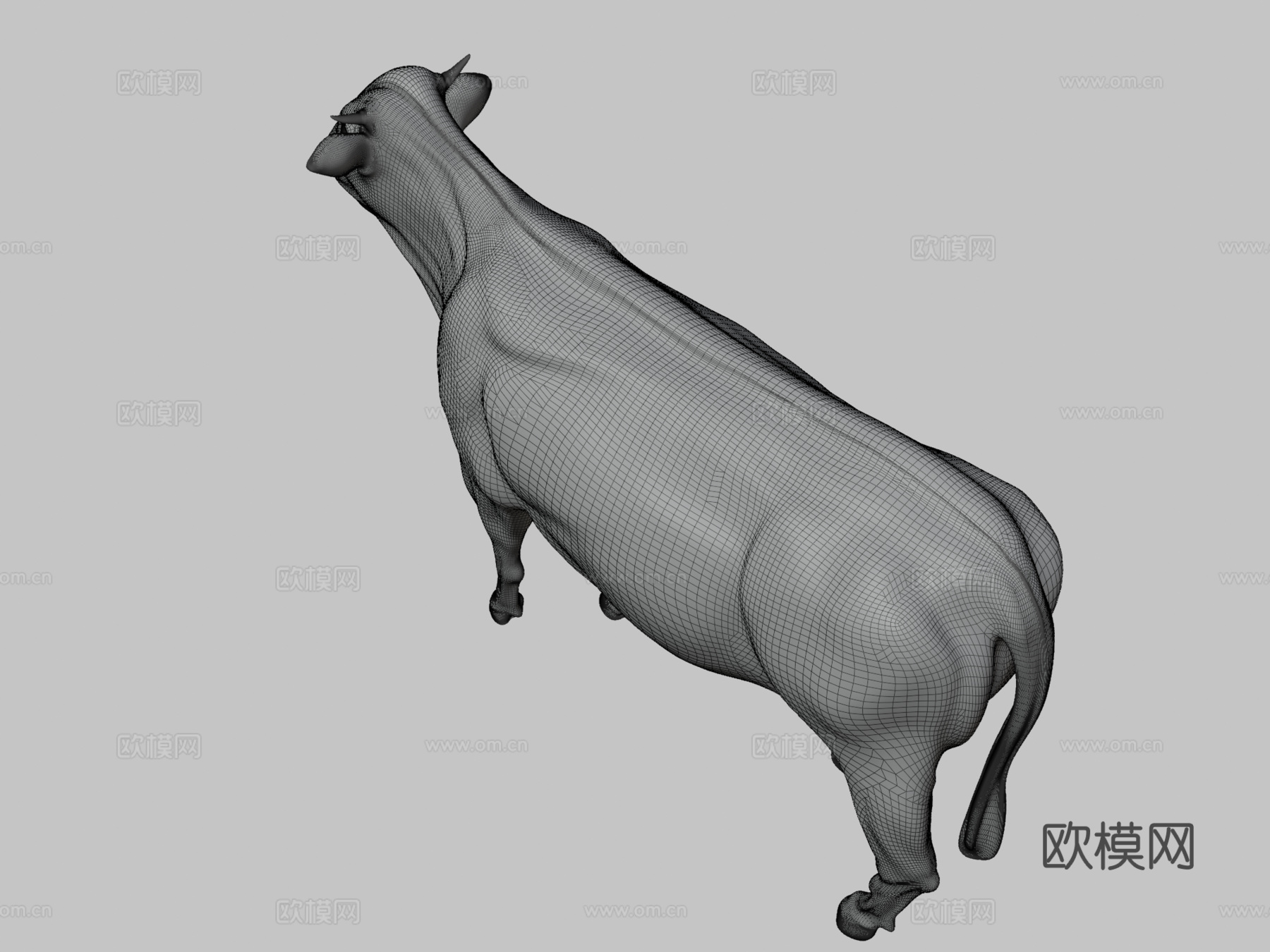 奶牛3d模型下载（渲染图3）