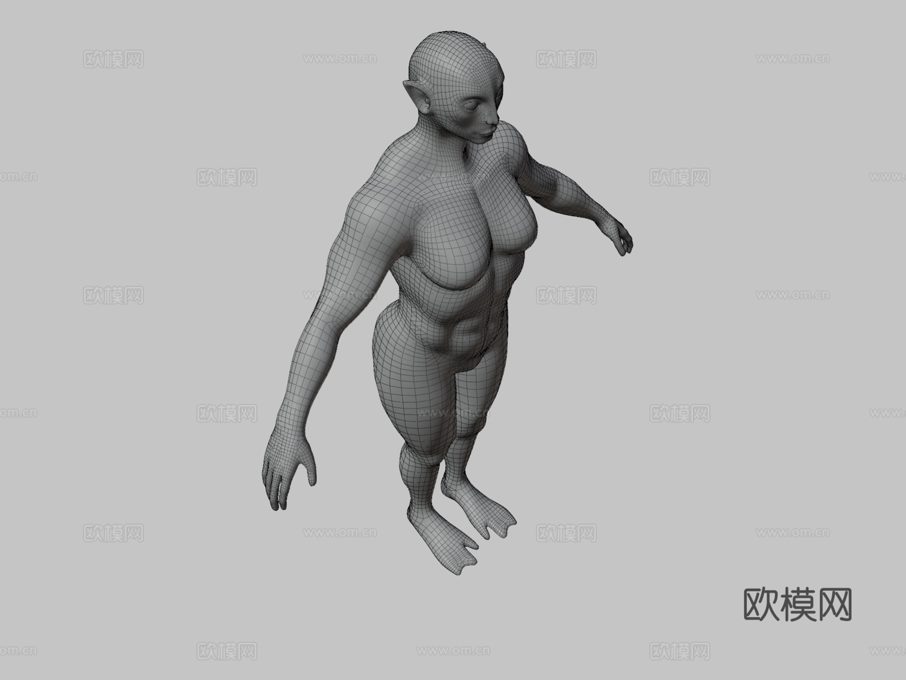 精灵3d模型下载（渲染图3）