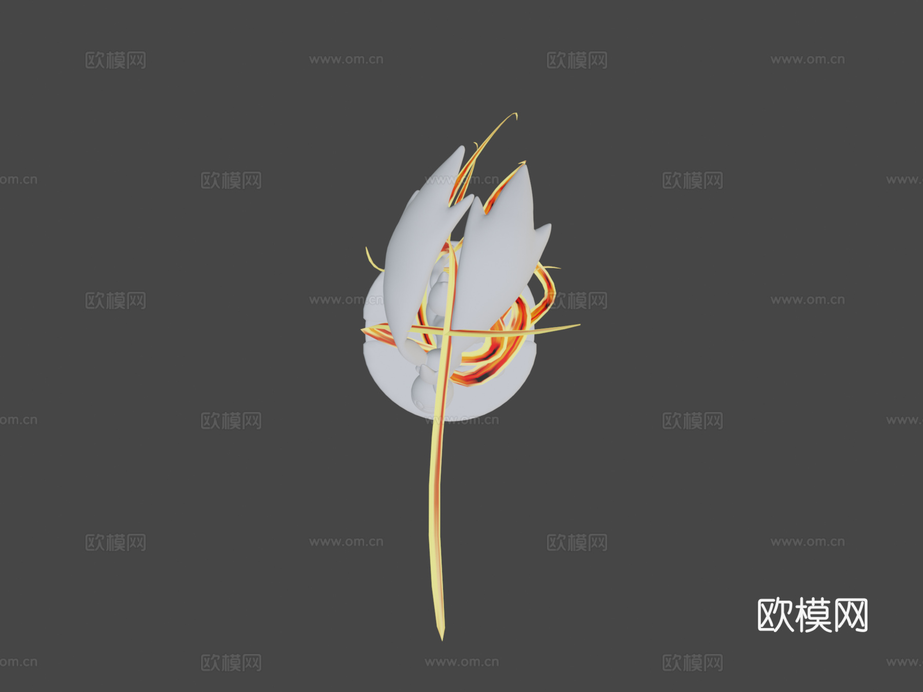 闪焰王牌 x 长耳兔融合3d模型下载（渲染图5）