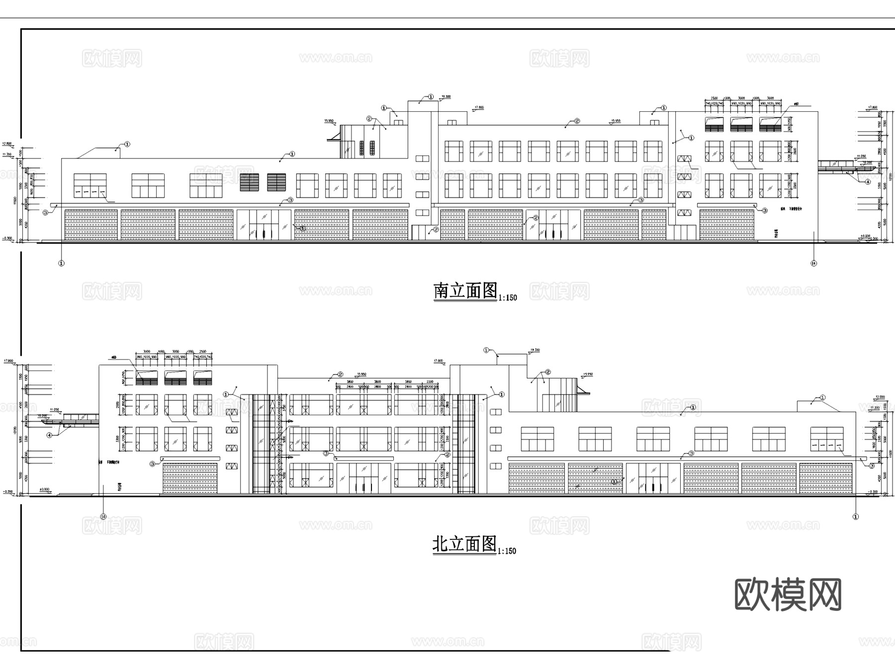 龙归南岭商业街商贸城商场建筑CAD施工图集cad施工图
