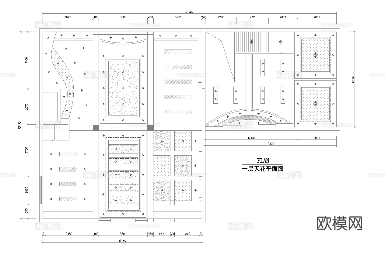 婚纱店 最新全套施工图设计cad施工图