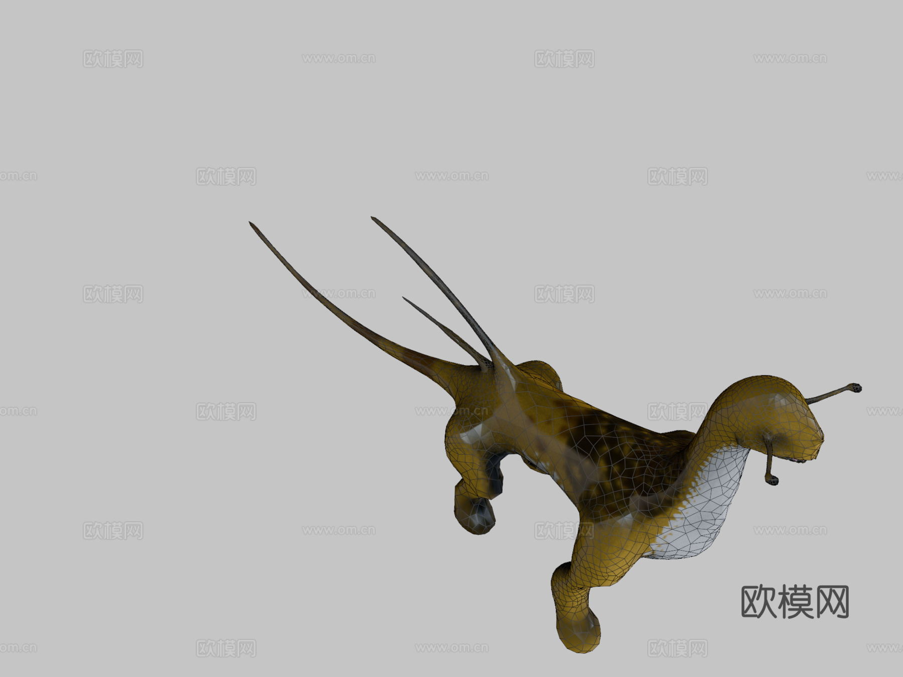 外星恐龙3d模型下载（渲染图2）